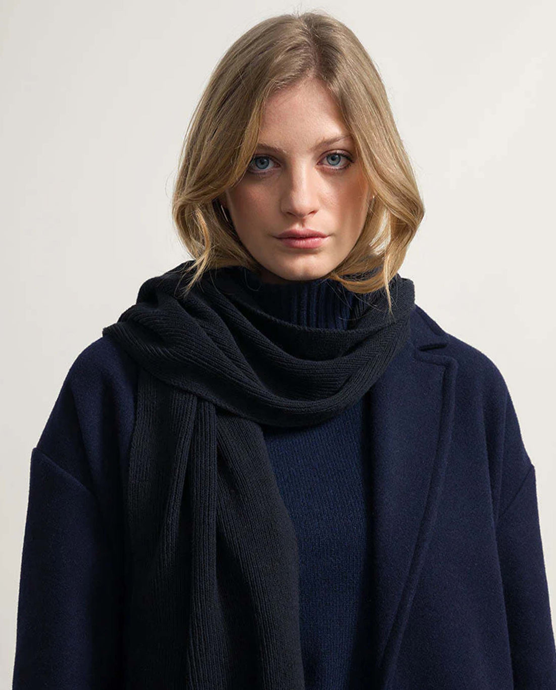 Écharpe en cachemire et laine recyclés