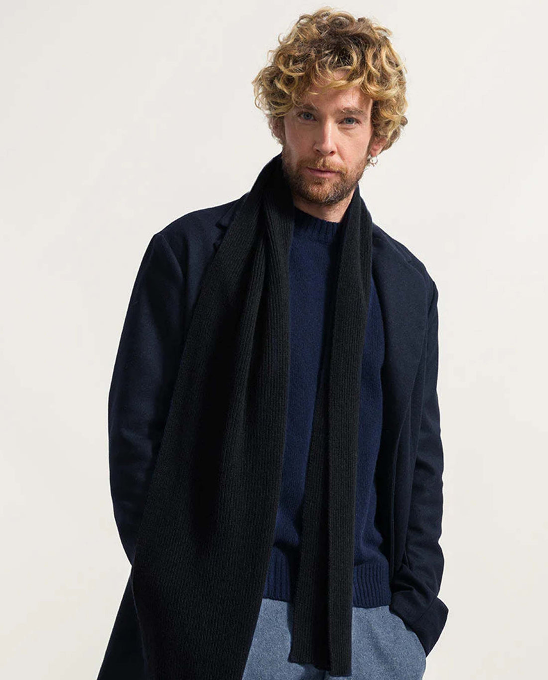 Écharpe en cachemire et laine recyclés