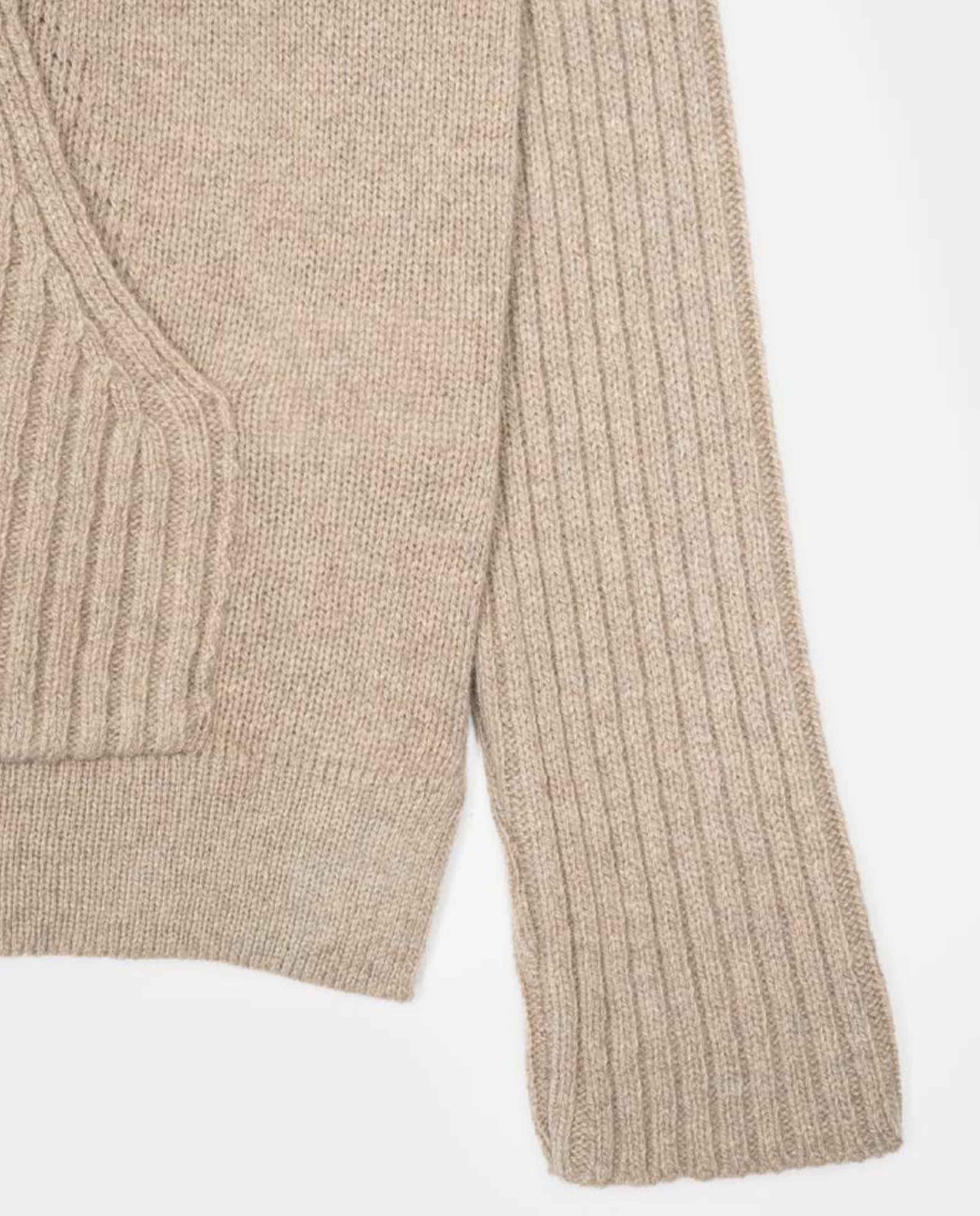 Marché Commun Sweat à capuche en cachemire et laine recyclés beige sable rifo