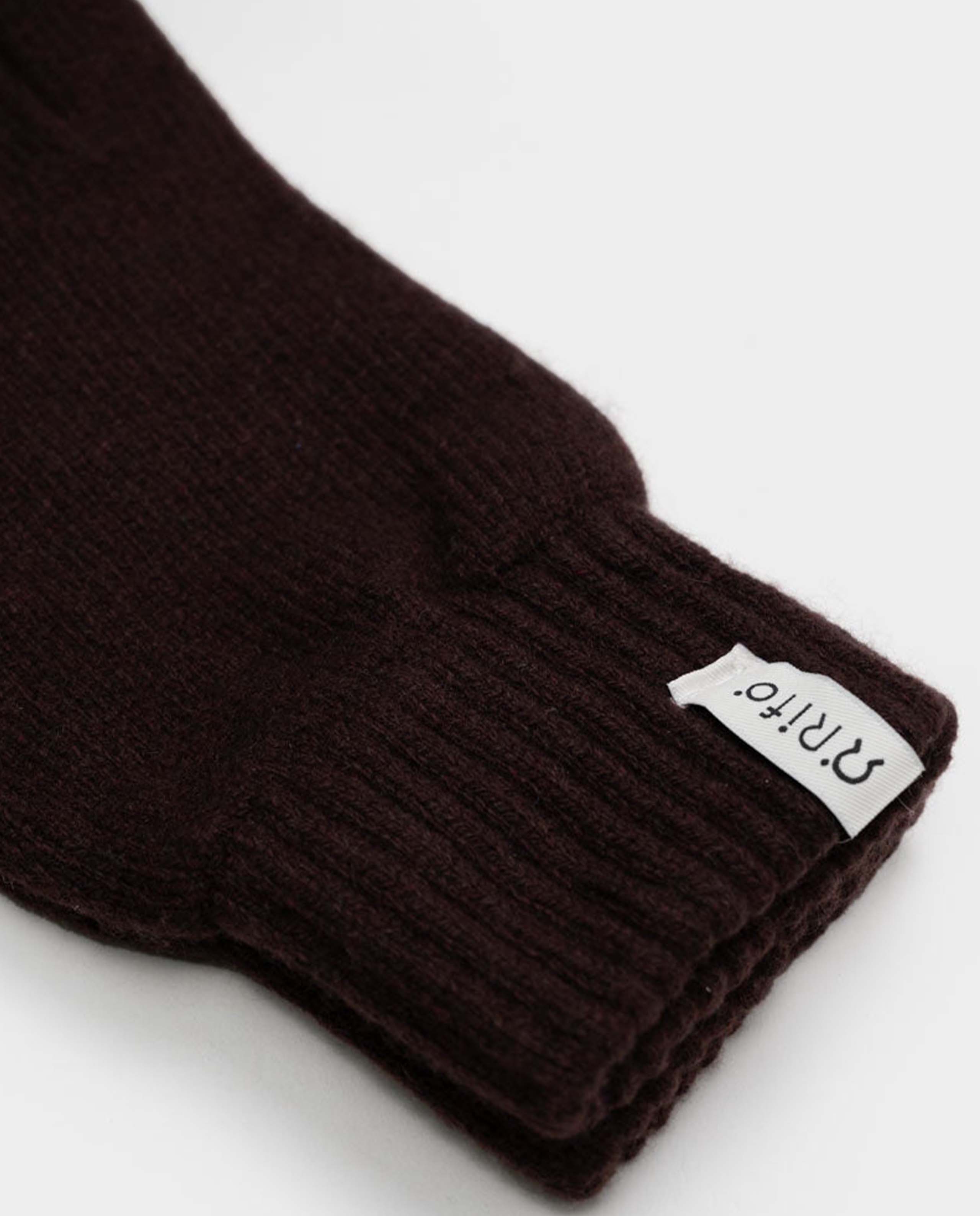 marché commun gants en cachemire homme marron café rifo