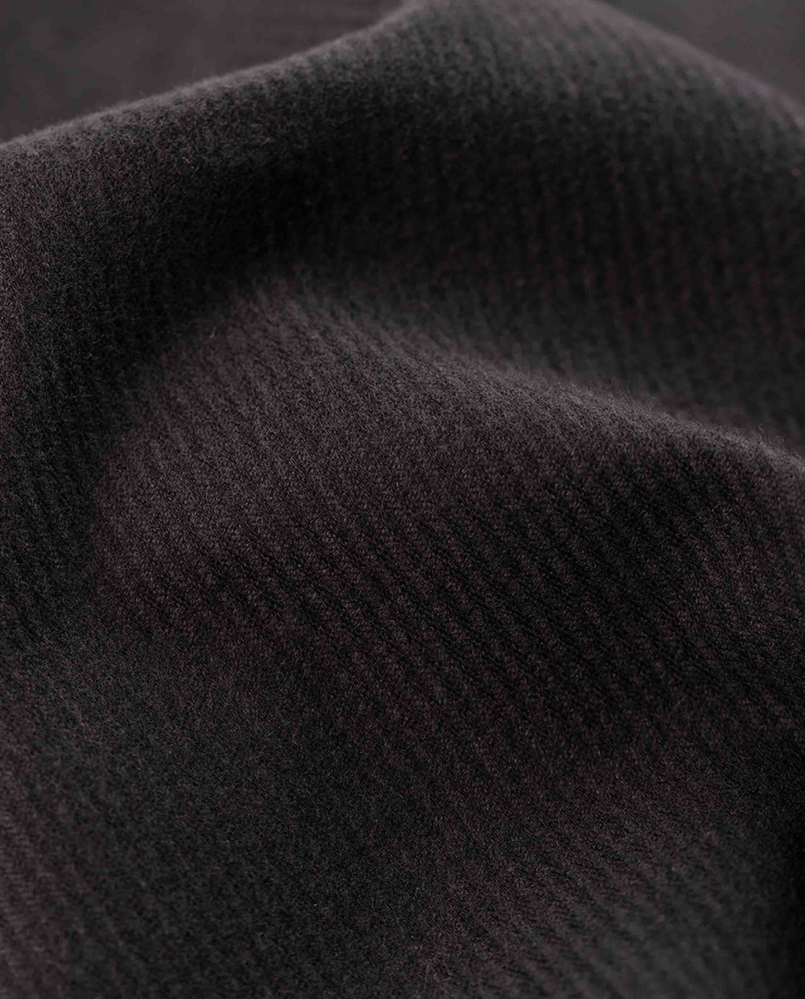 marché commun rotholz homme chemise col mao flanelle coton biologique noire