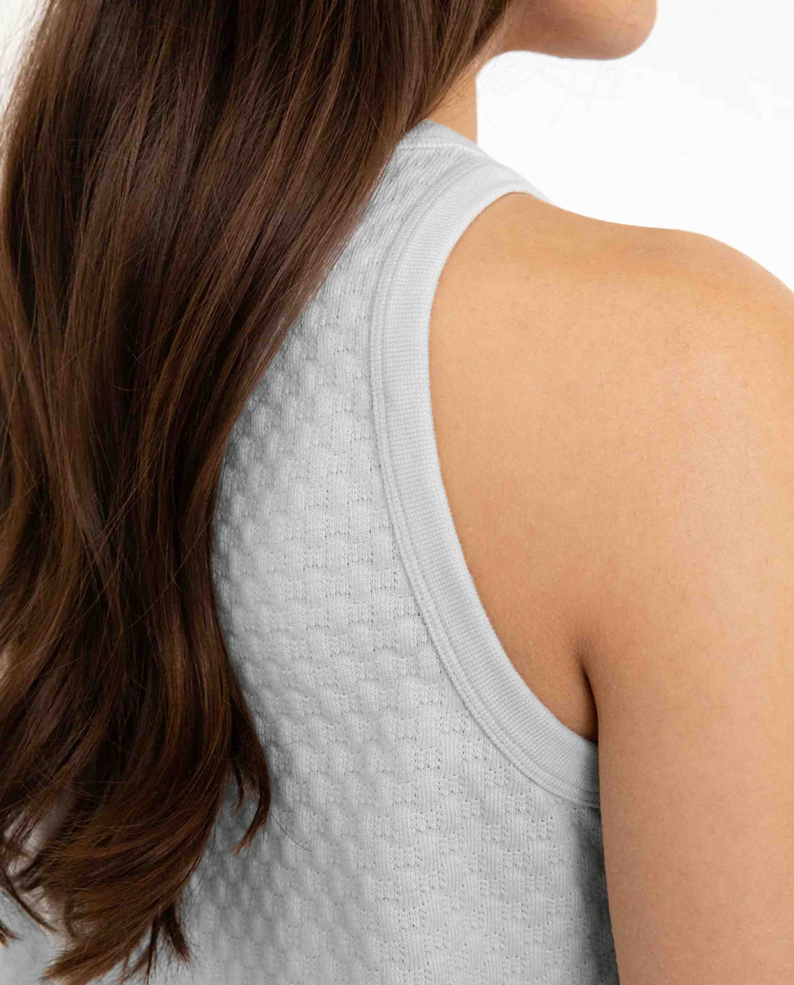 marché commun robe en maille en coton bio gris clair rotholz