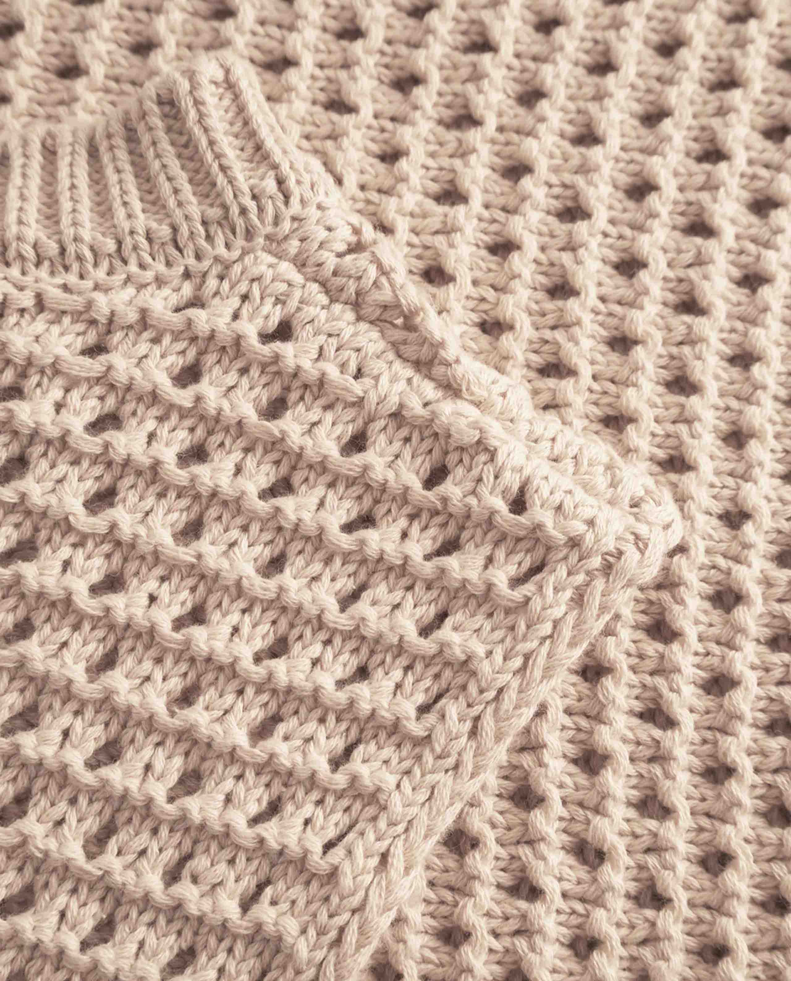 marché commun gilet ajouré en maille sans manches beige naturel rotholz