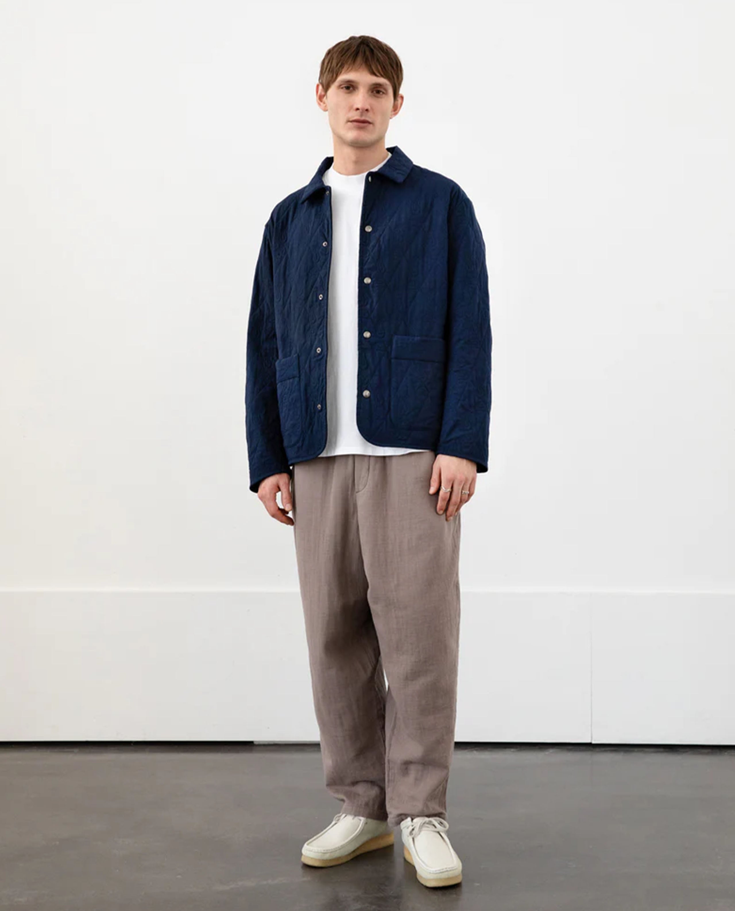 marché commun veste liner matelassée en coton bio bleu marine rotholz