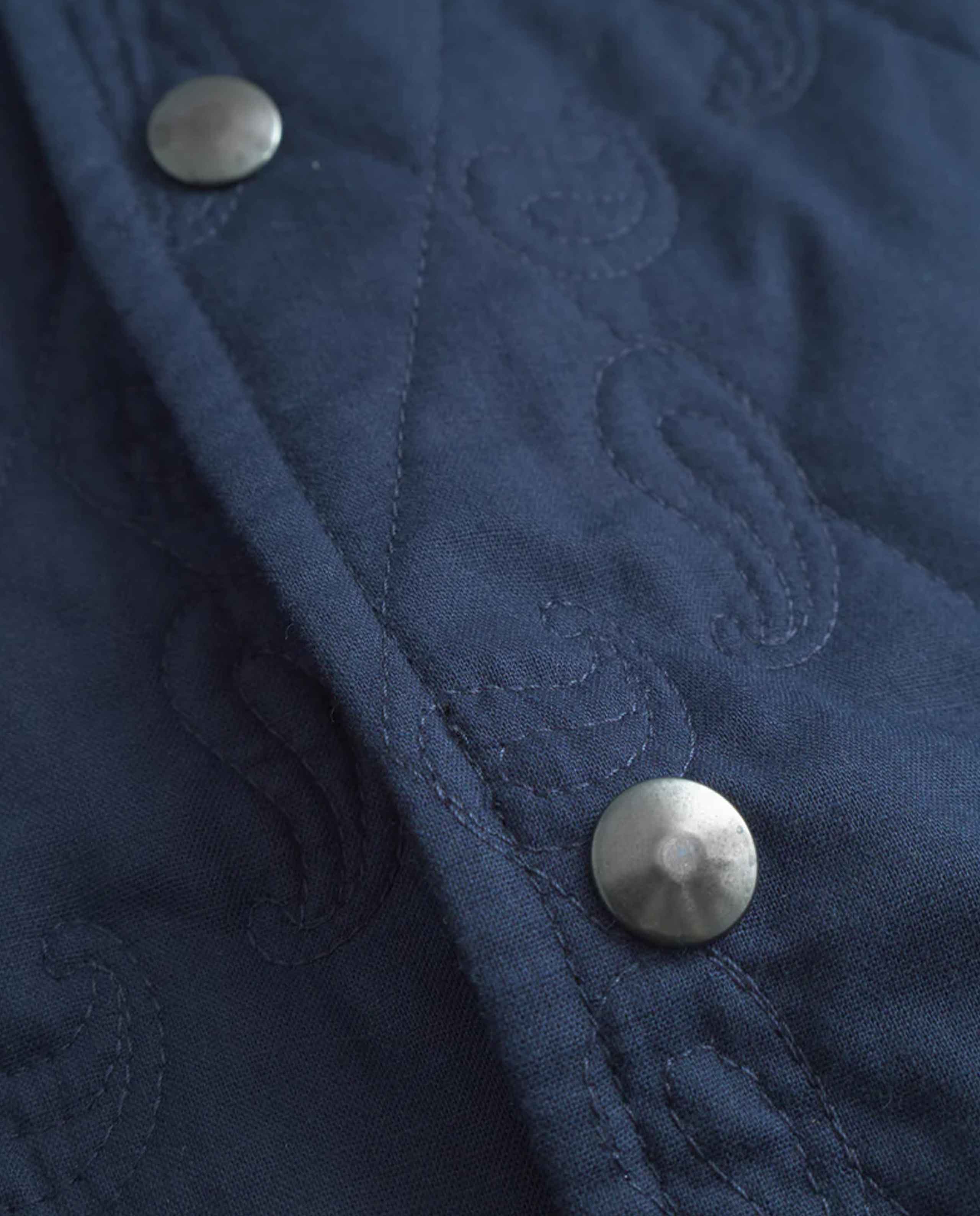 marché commun veste liner matelassée en coton bio bleu marine rotholz