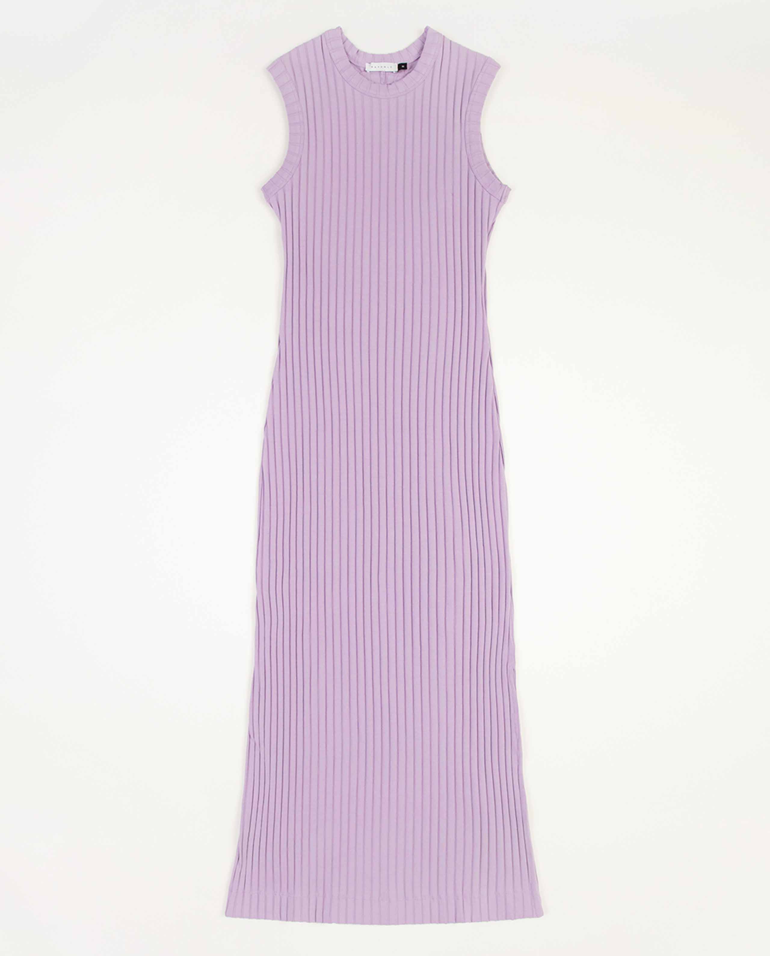 Marché Commun Robe midi dos nu en coton bio lavande Rotholz