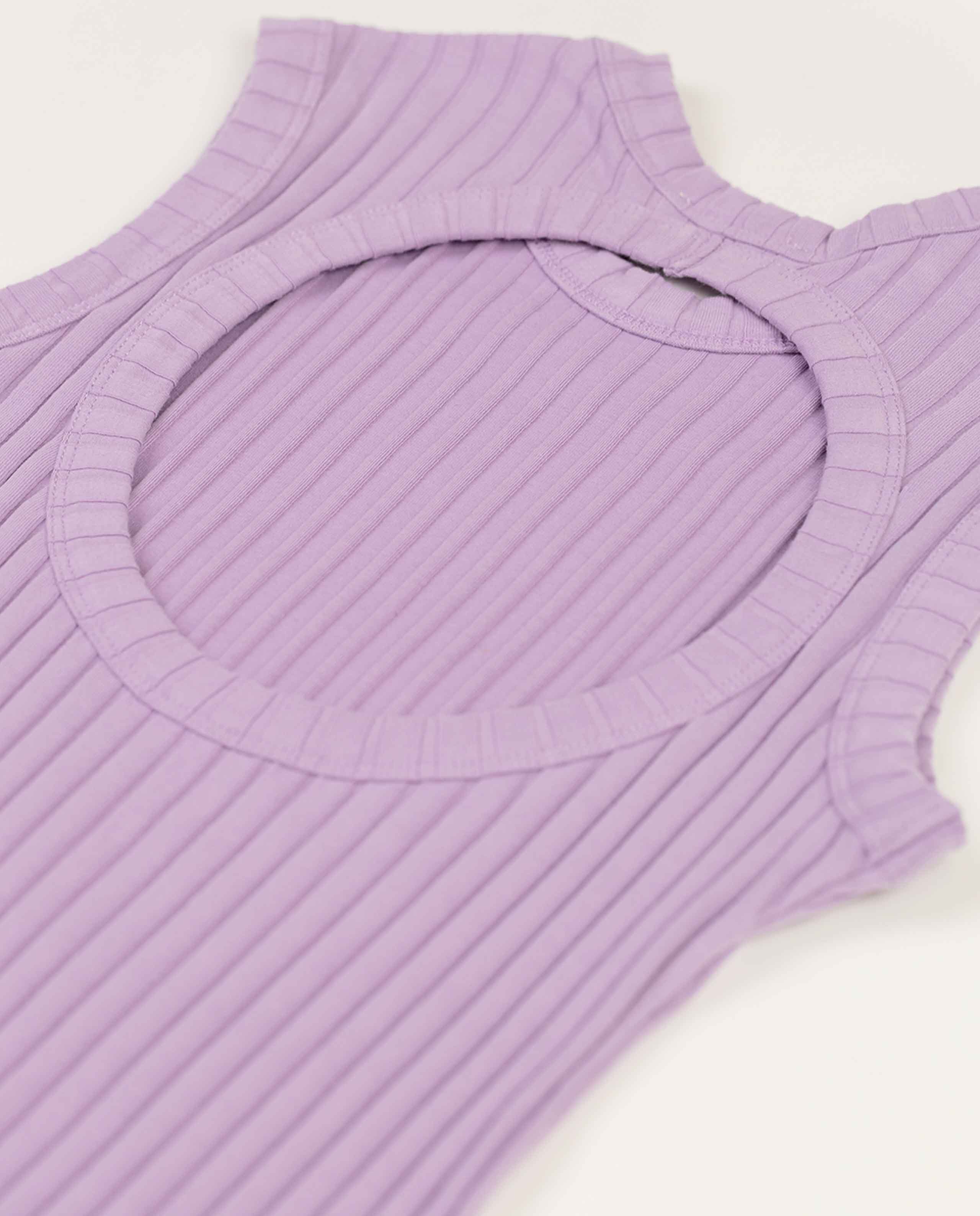 Marché Commun Robe midi dos nu en coton bio lavande Rotholz