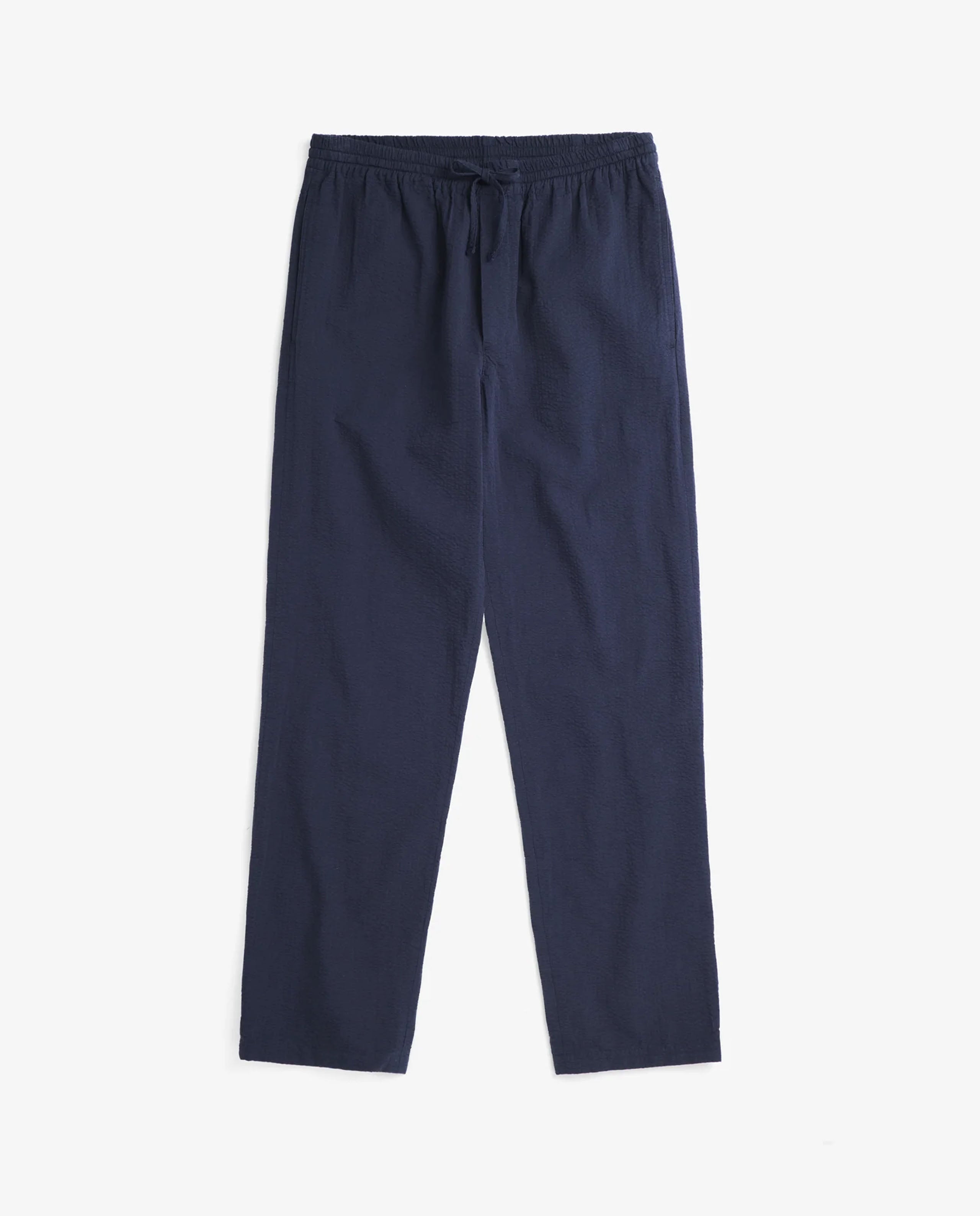 marché commun pantalon gaufré en coton bio bleu marine rotholz
