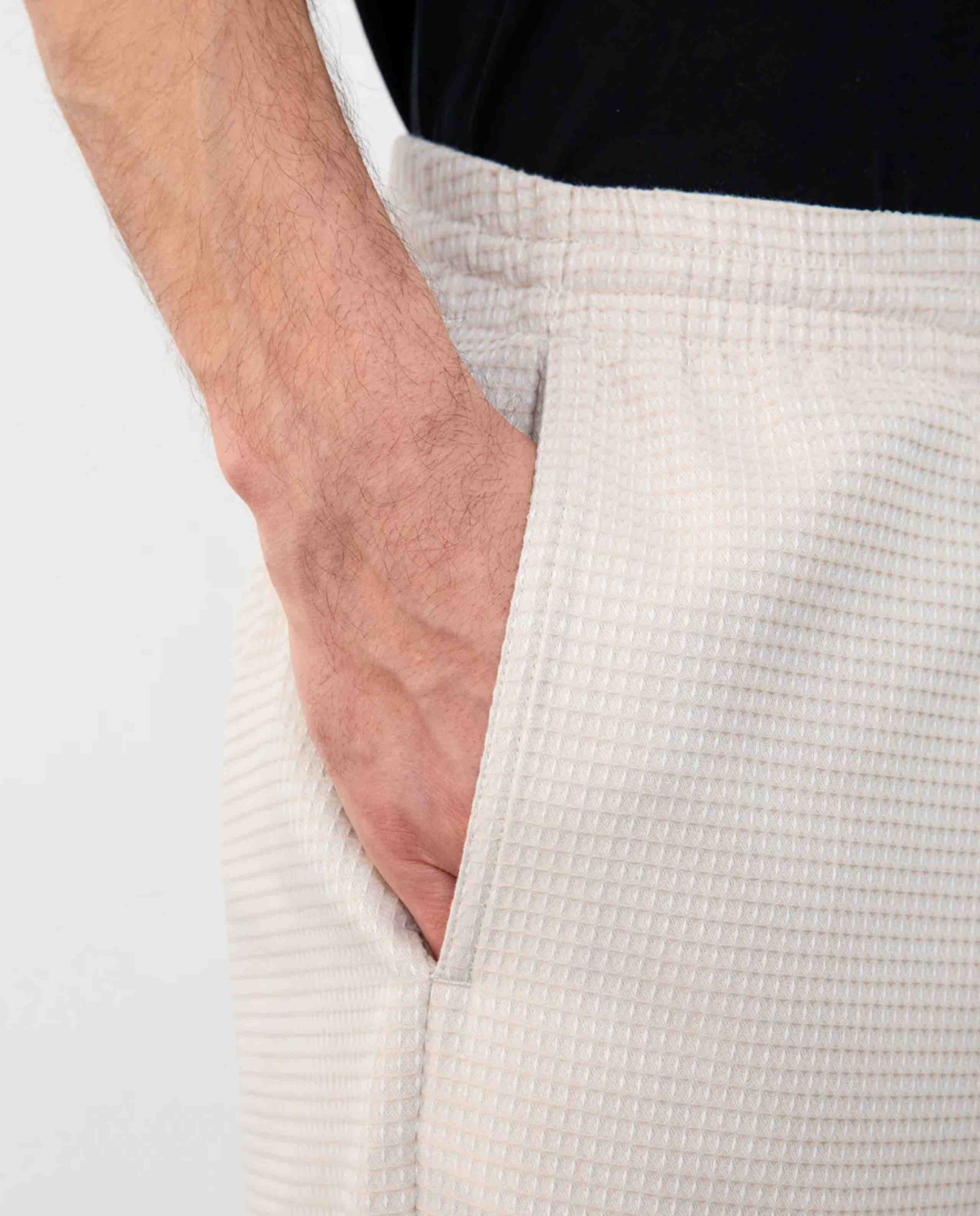marché commun pantalon gaufré en coton bio sable rotholz