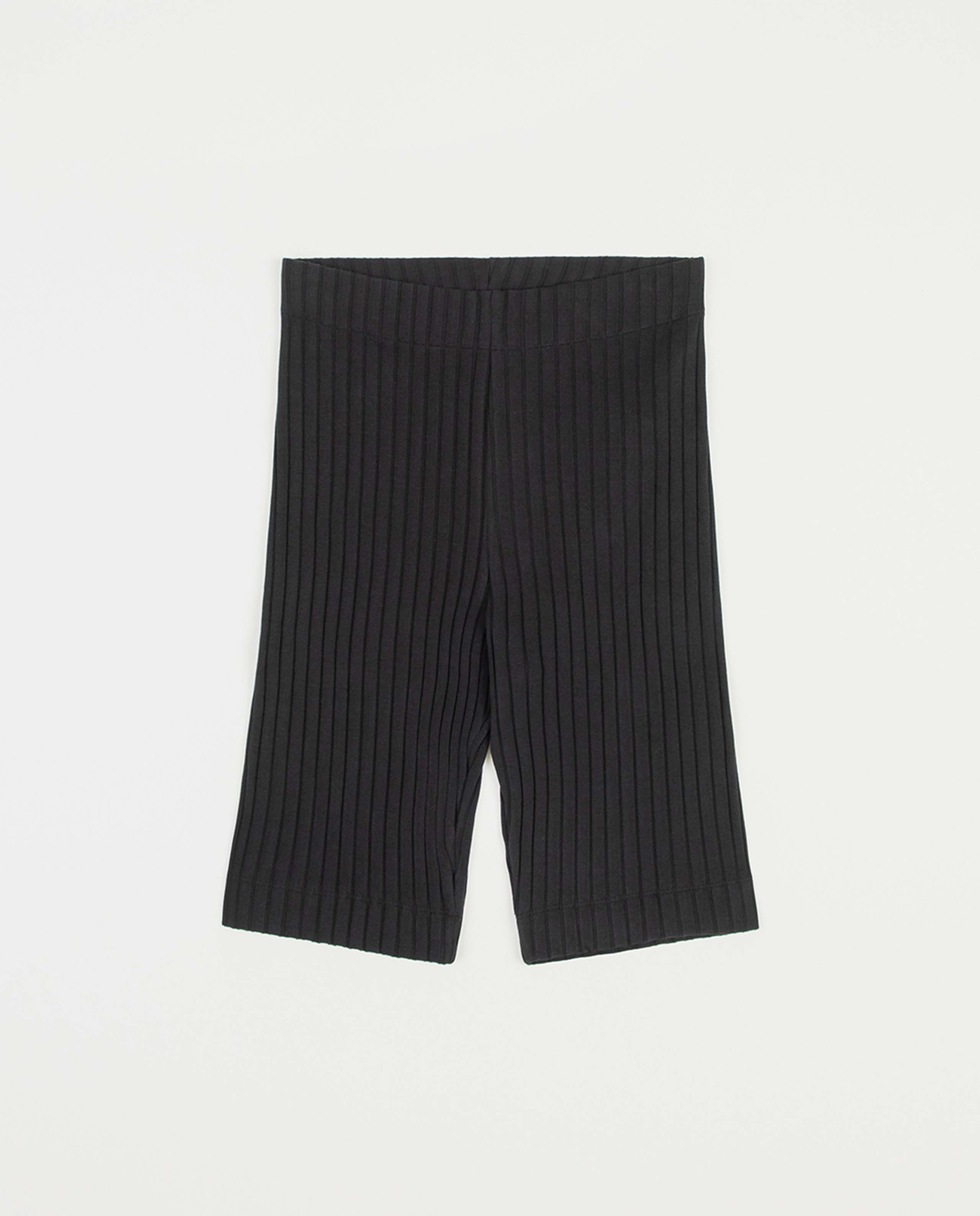 Marché Commun short cycliste cotelé en coton bio noir rotholz