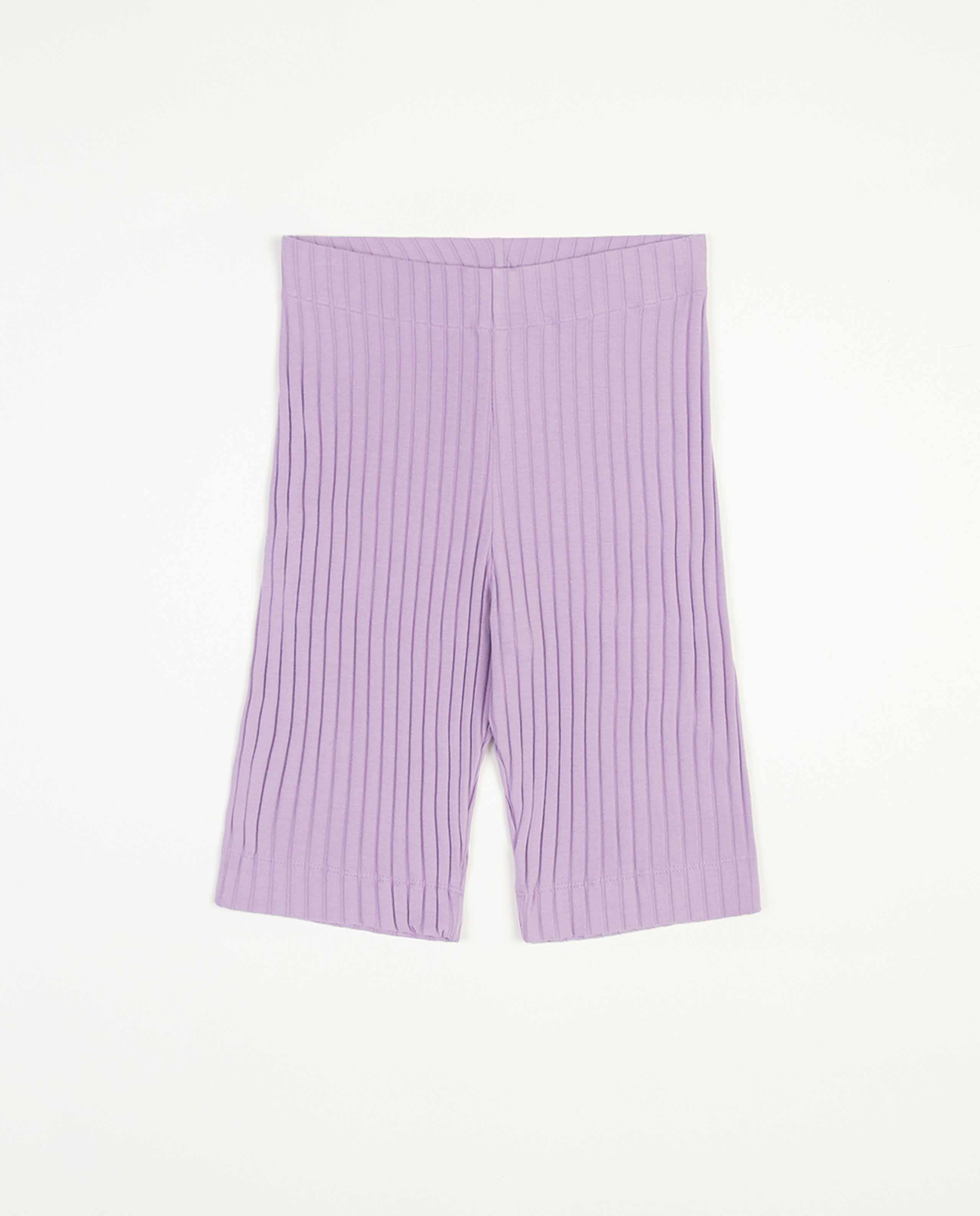 Marché Commun short cycliste cotelé en coton bio lavande rotholz