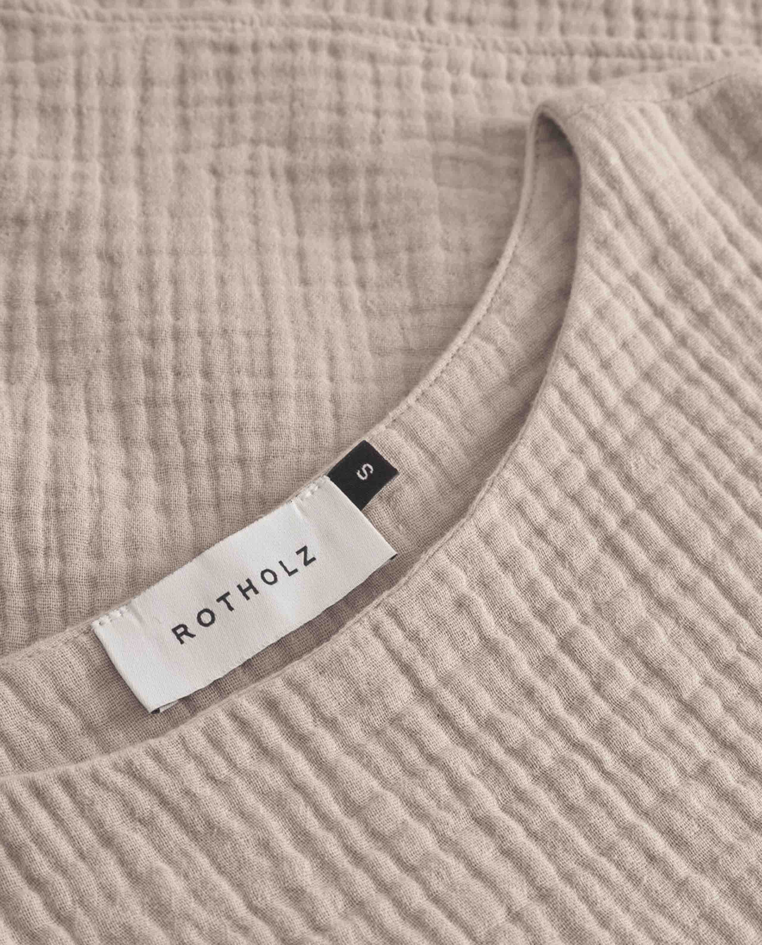 Marché commun top à nouer en coton bio femme coloris sable rotholz