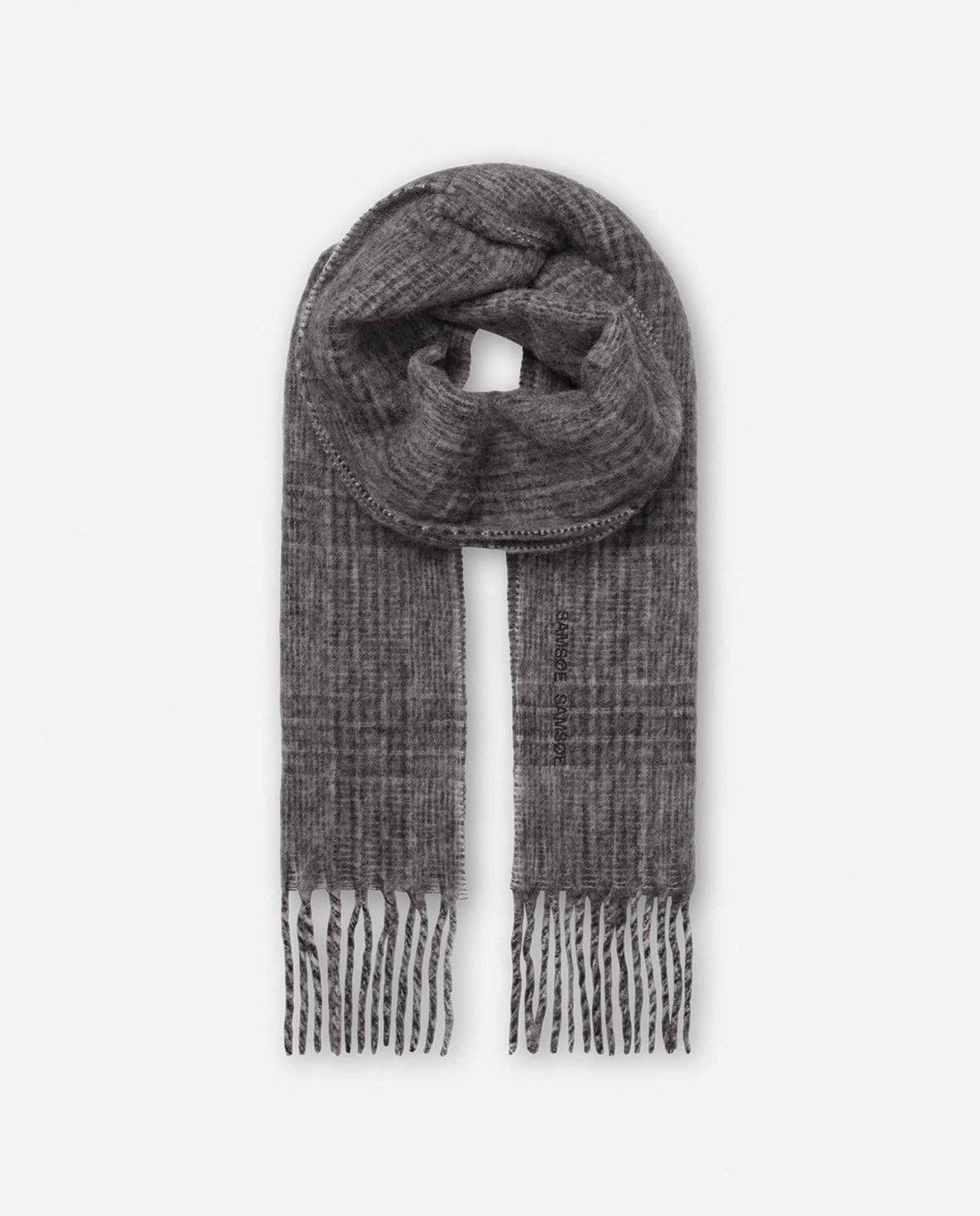 Écharpe à carreaux en laine et mohair