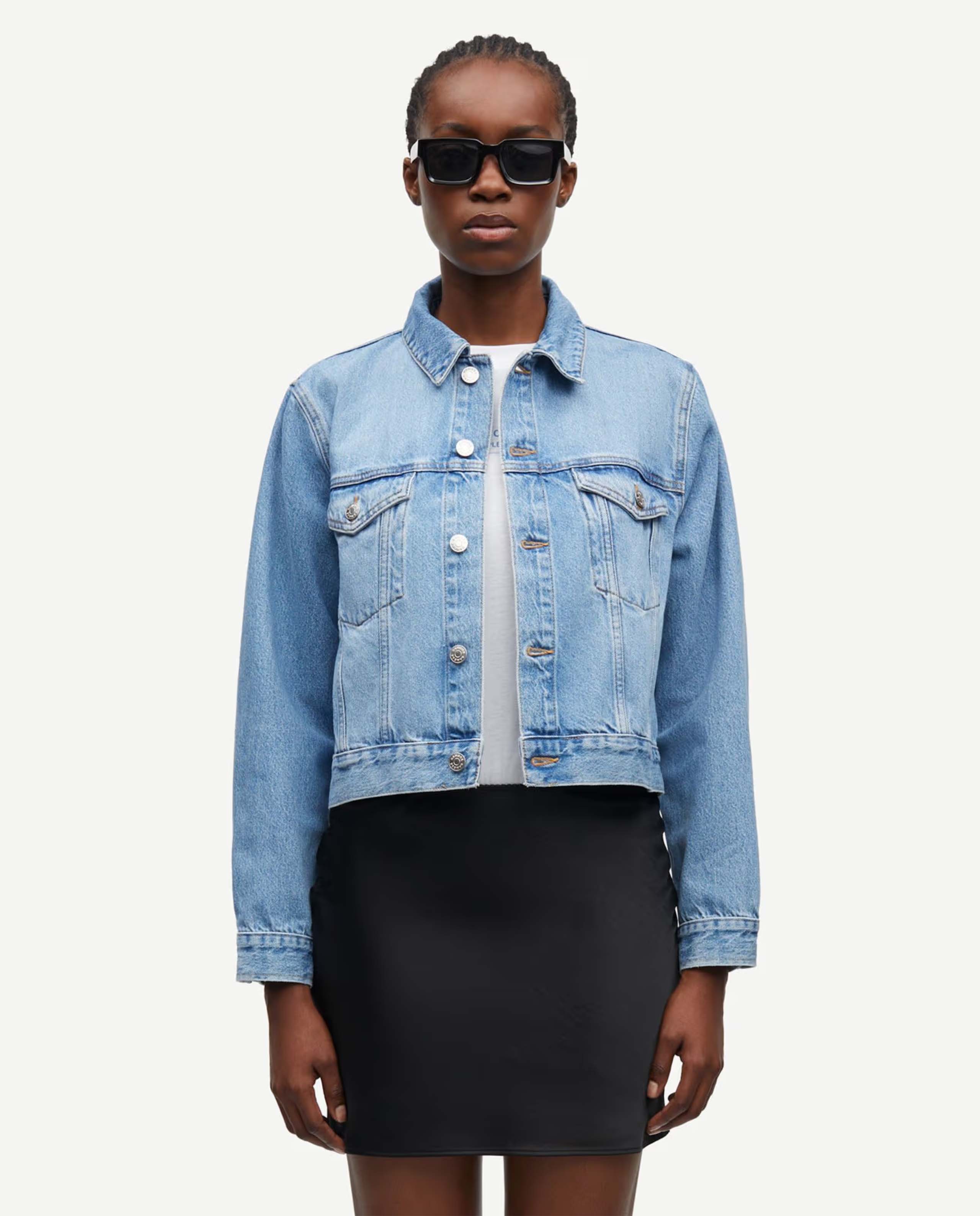 marche commun veste en jean bio bleu clair samsoe samsoe