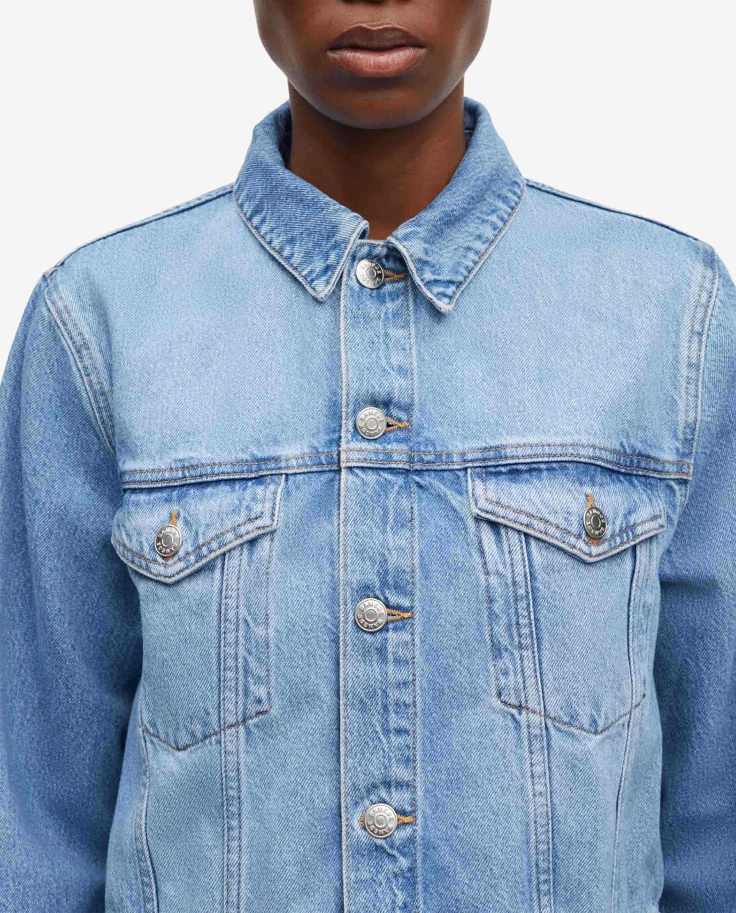 marche commun veste en jean bio bleu clair samsoe samsoe