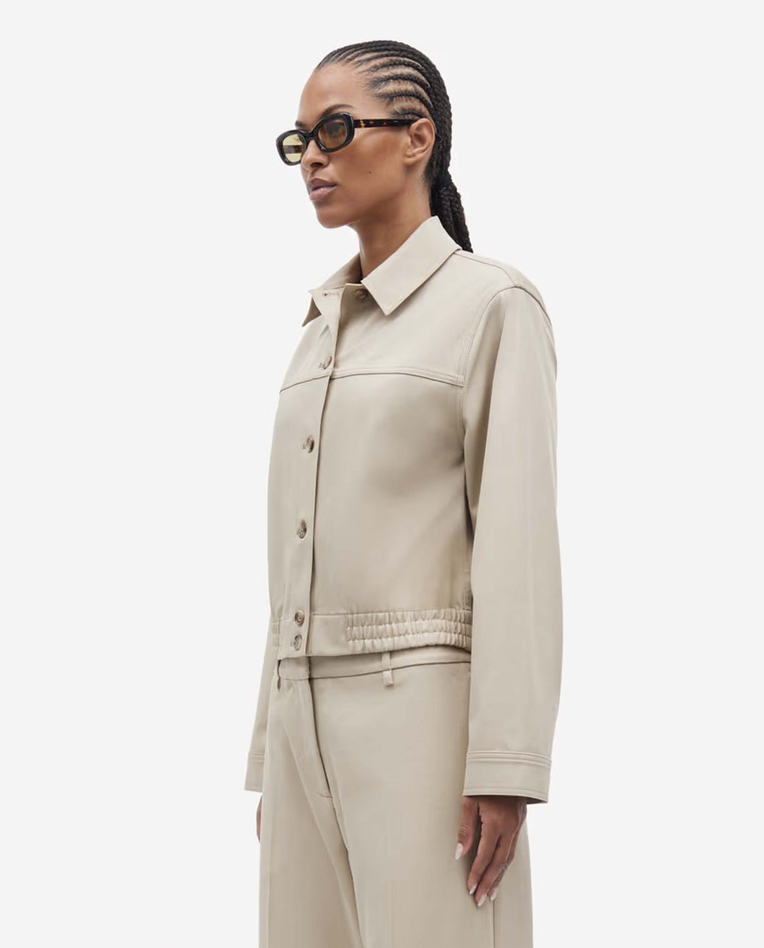marché commun surchemise en coton bio beige samsoe samsoe