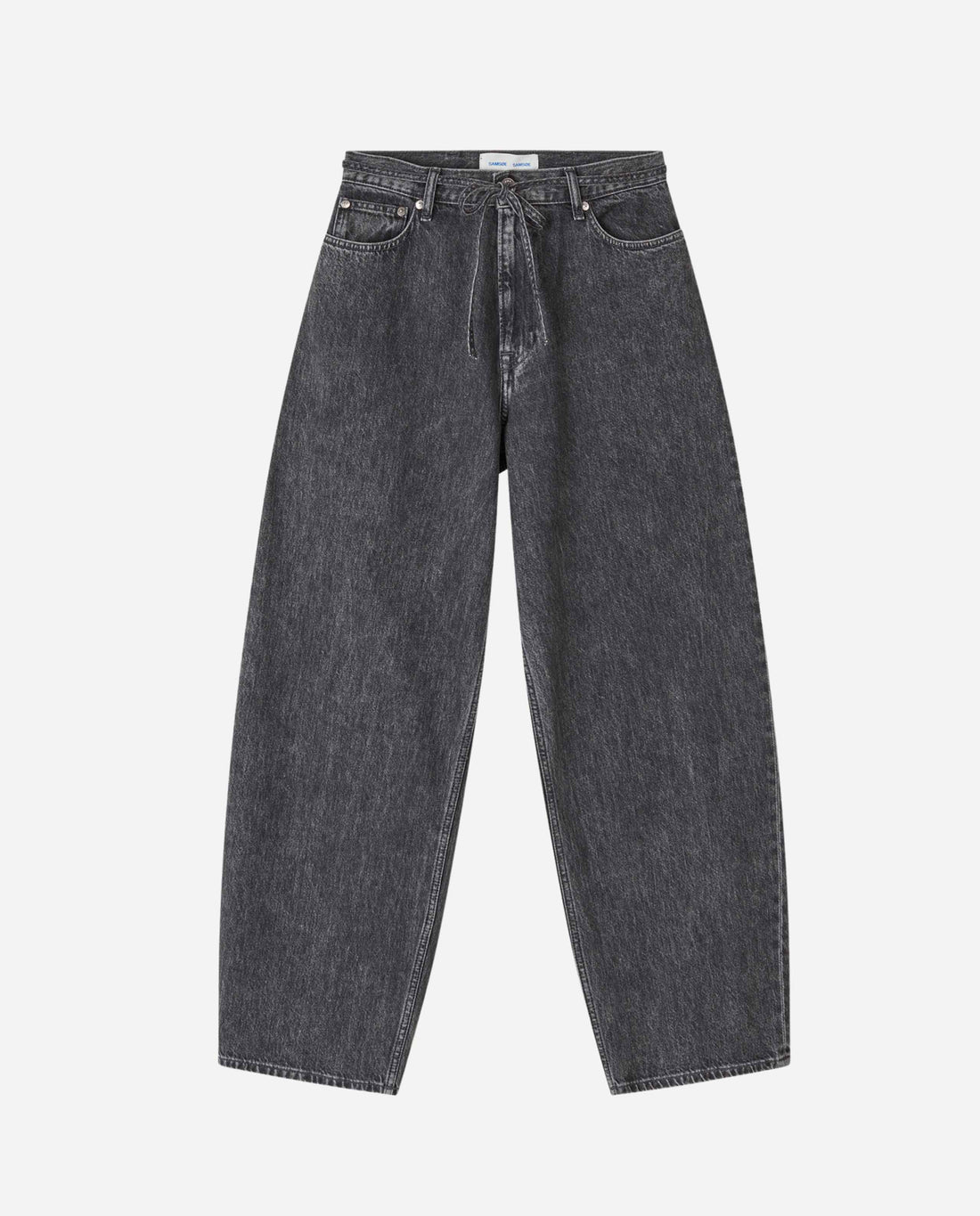 marché commun jean large en coton bio gris anthracite samsoe samsoe
