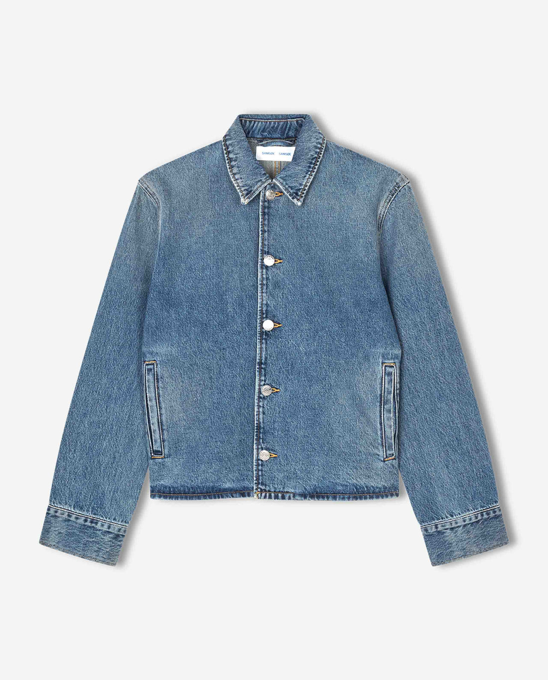 marché commun veste en jean bio bleue samsoe samsoe