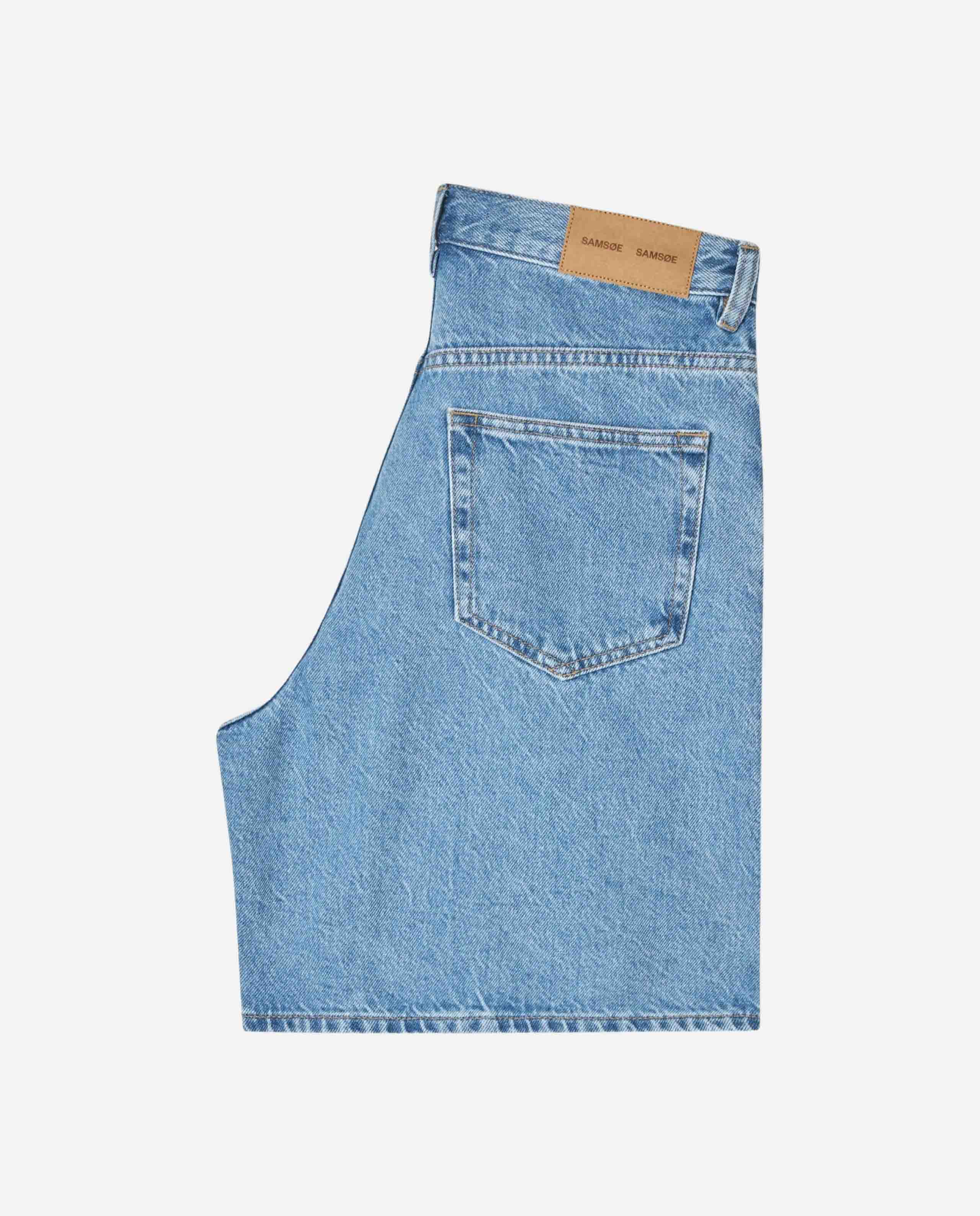 marché commun bermuda en denim bio bleu samsoe samsoe