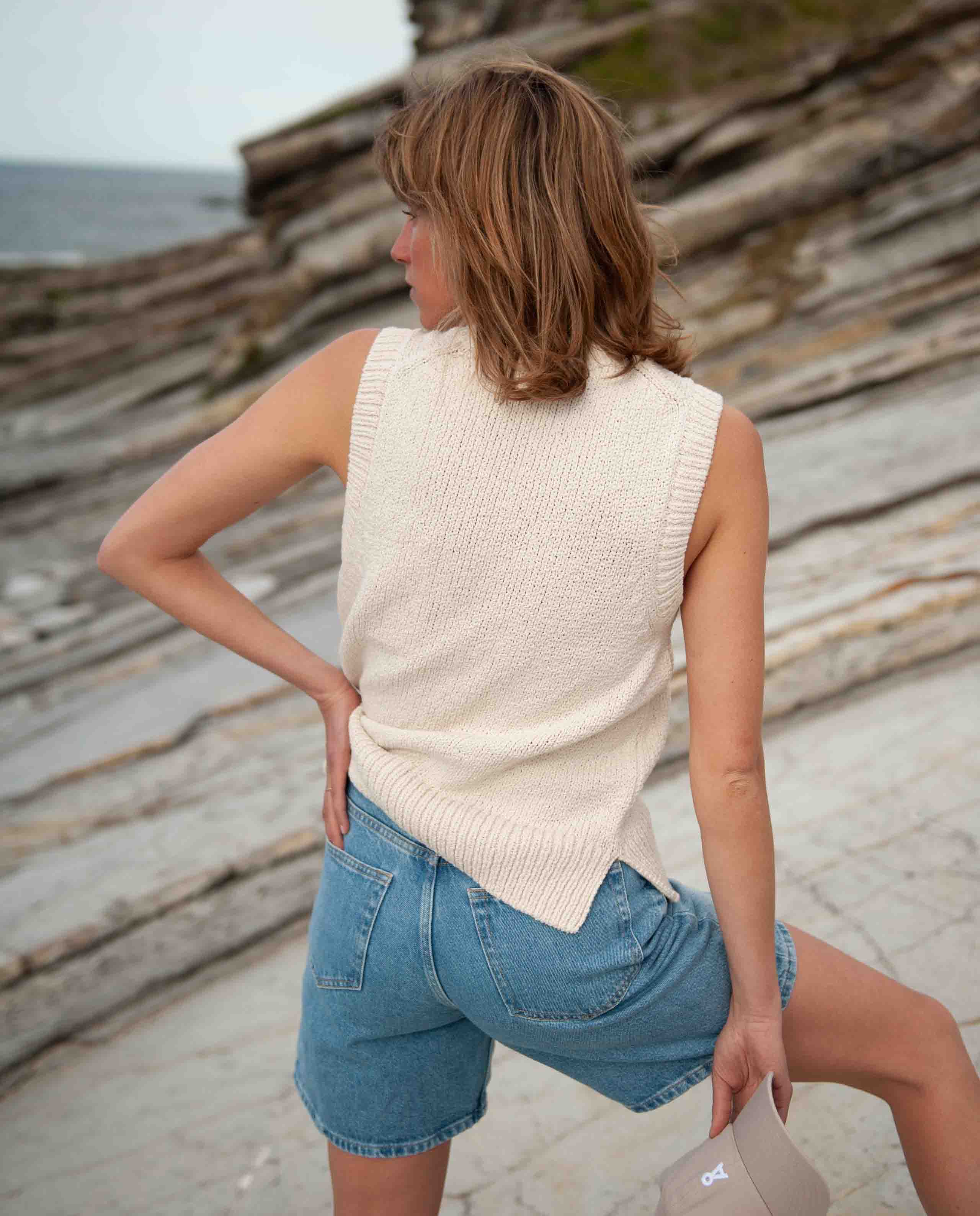 marché commun bermuda en denim bio bleu samsoe samsoe