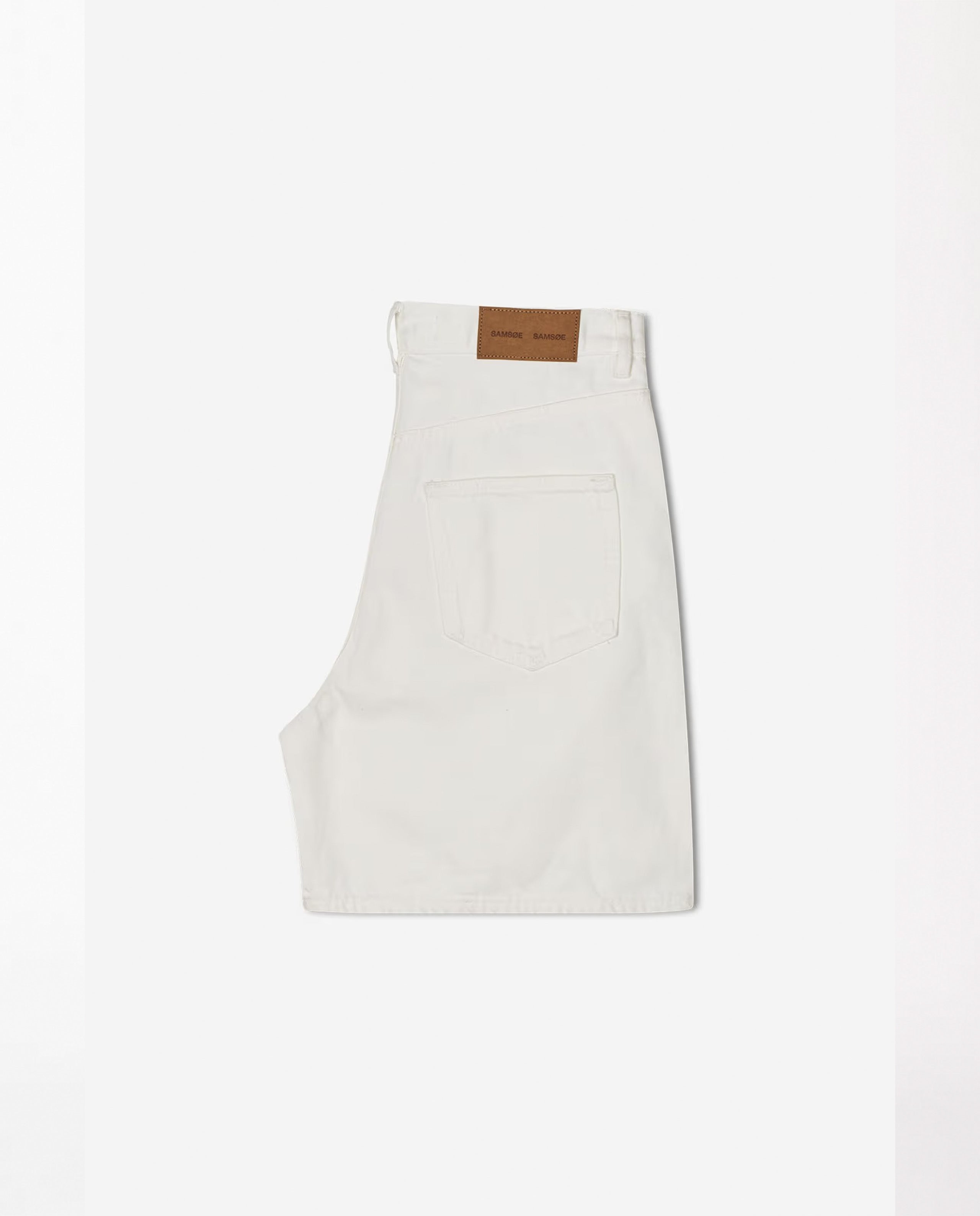 marché commun bermuda en denim bio blanc samsoe samsoe