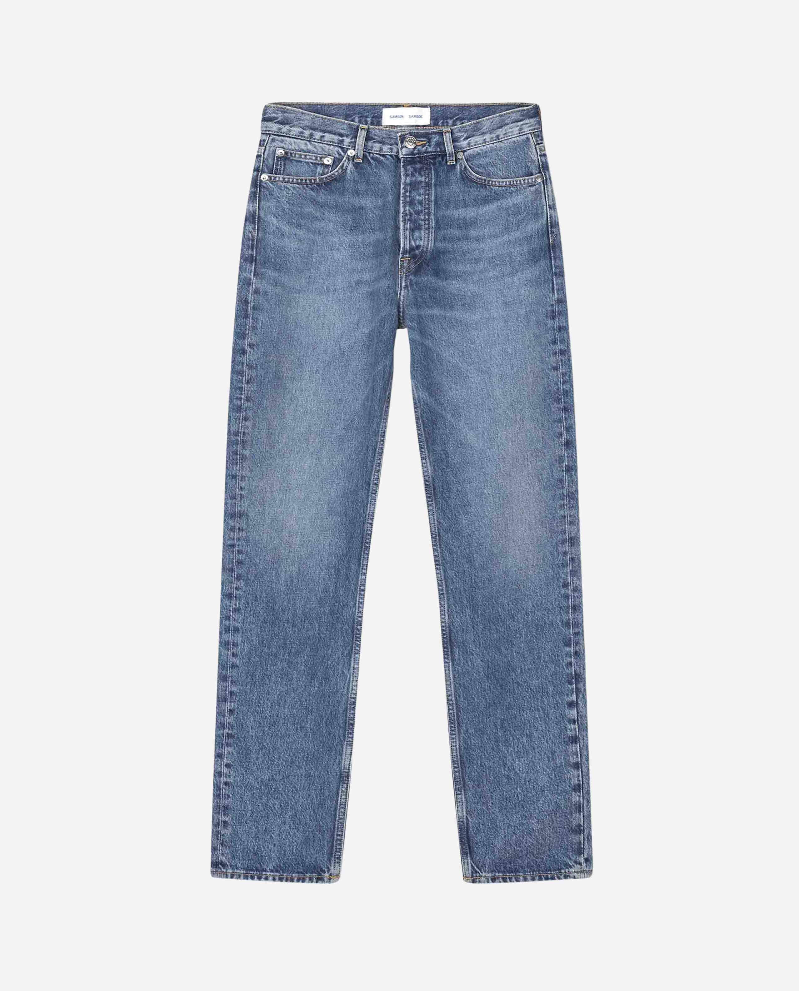 marché commun jean droit en coton bio bleu samsoe samsoe