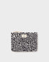 Marché Commun pochette en eponge coton bio noir blanc wouf