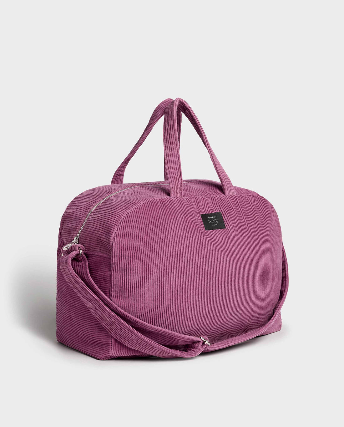 Marché Commun sac weekend velours mauve Wouf