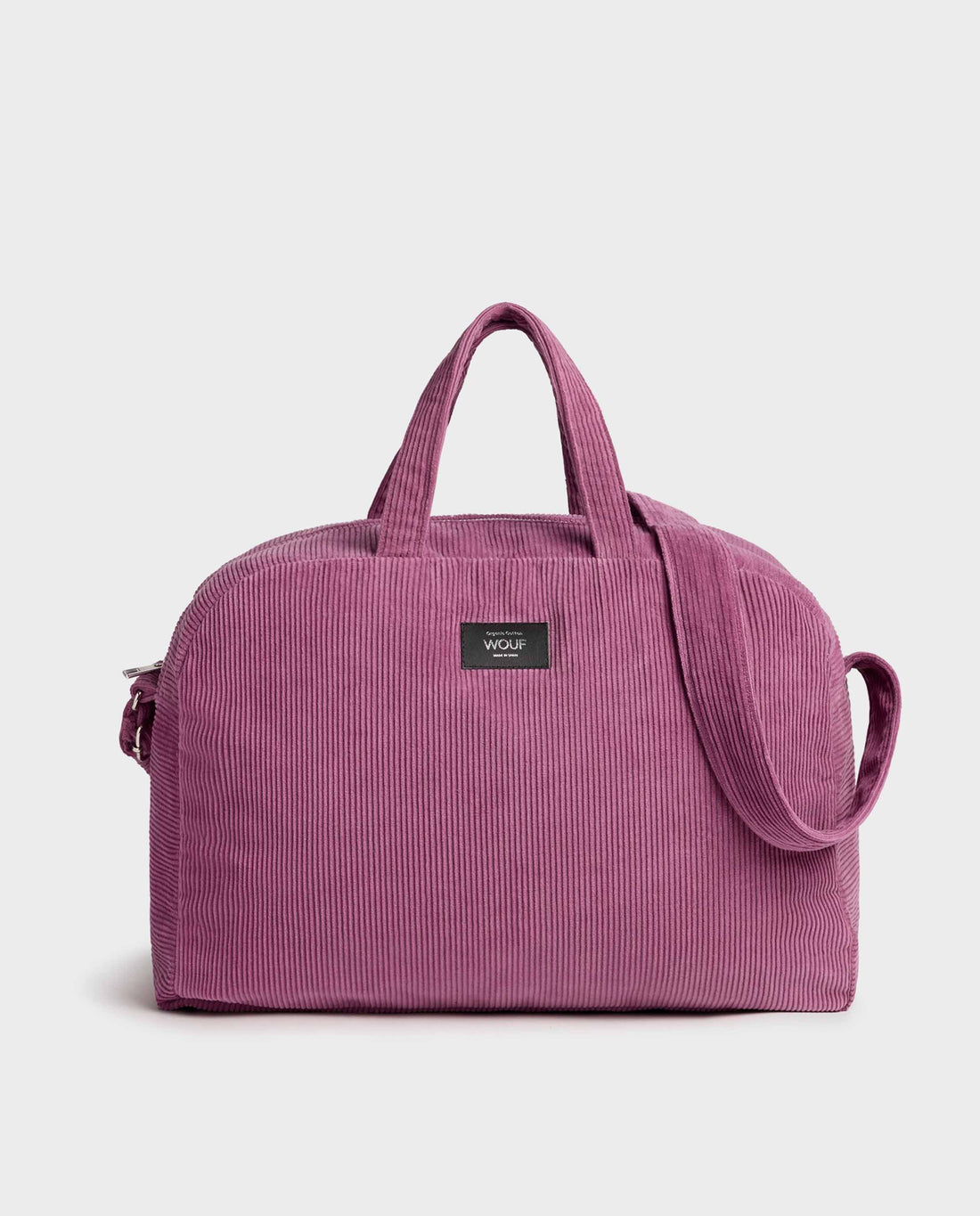 Marché Commun sac weekend velours mauve Wouf