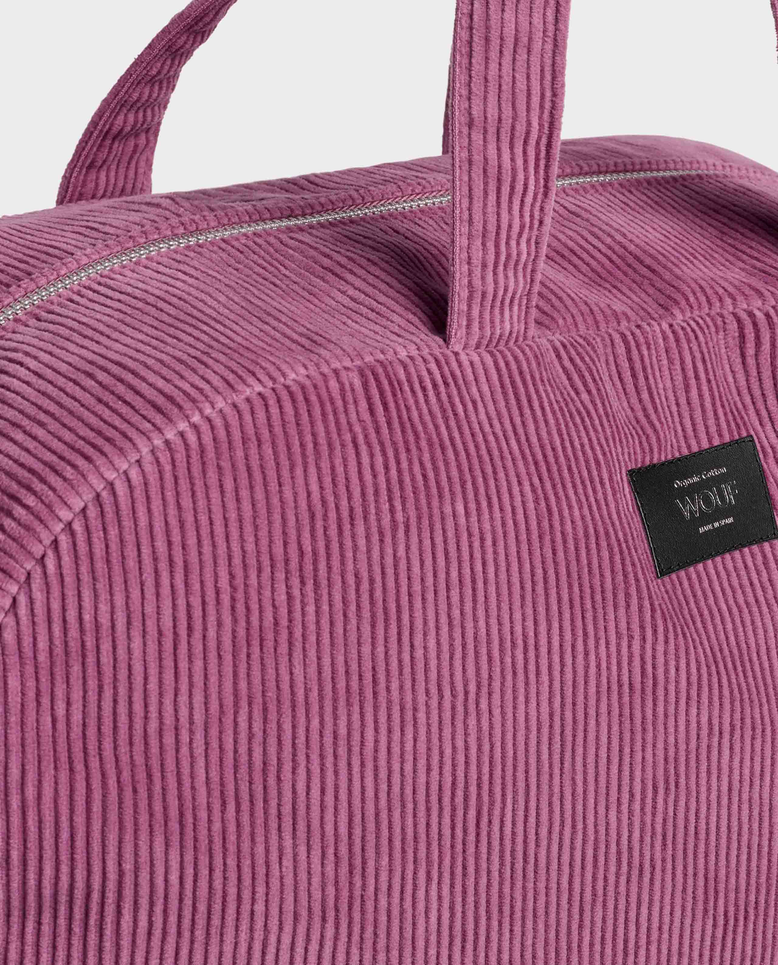 Marché Commun sac weekend velours mauve Wouf