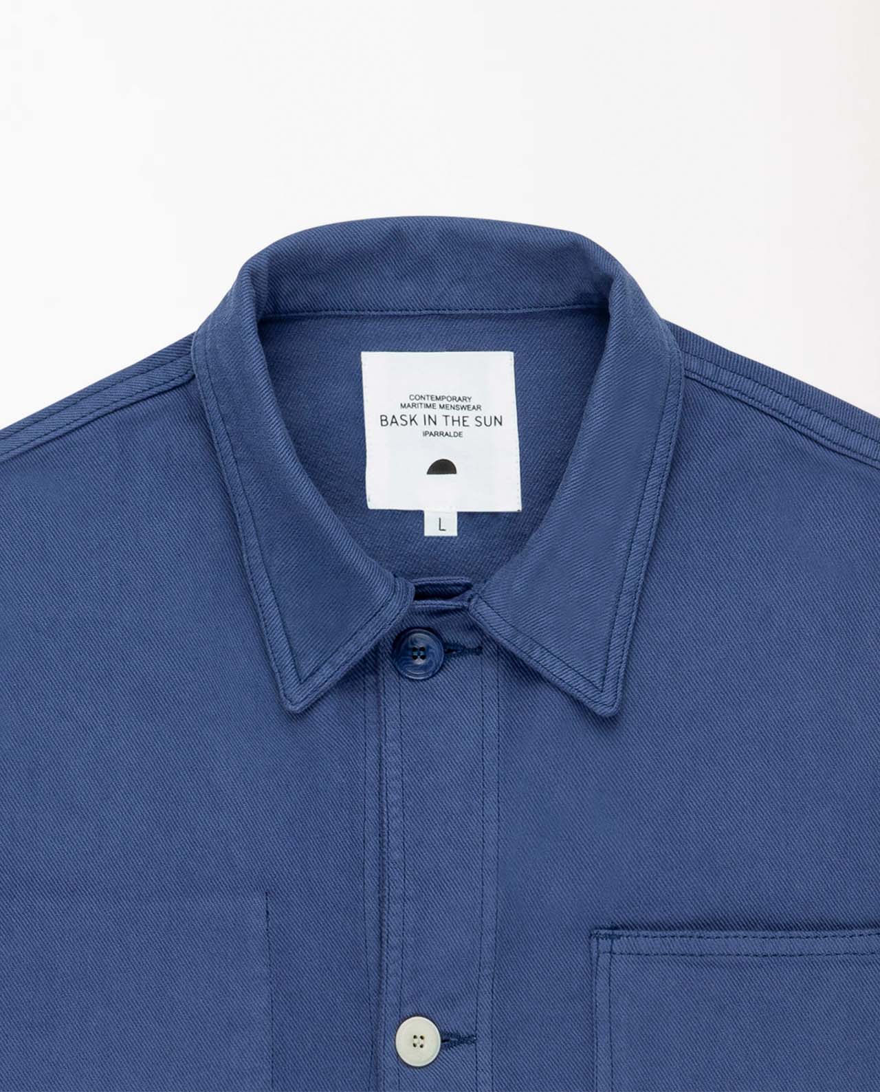 marché commun bask in the sun veste de travail homme coton biologique éthique éco-responsable bleu lavé