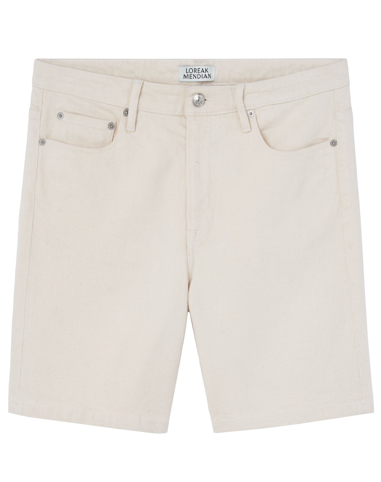 MARCHÉ COMMUN Short bermuda en coton bio écru Loreak Mendian