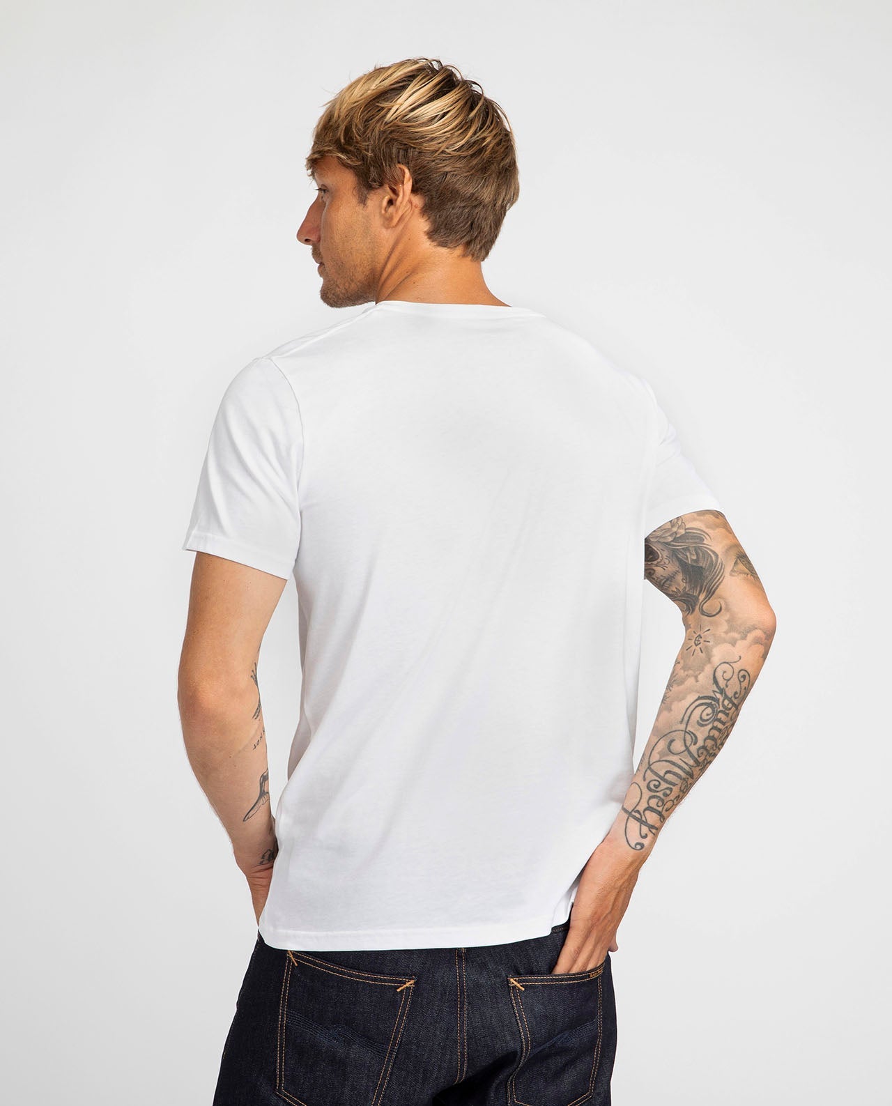 marché commun organic basics t-shirt homme manches courtes coton biologique basique éco-responsable éthique blanc