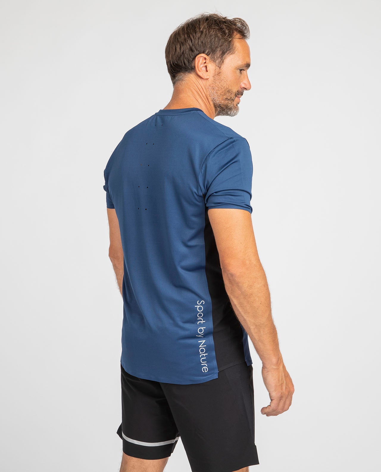 marché commun nosc t-shirt sport homme respirant recyclé fabriqué en Europe éco-responsable éthique bleu