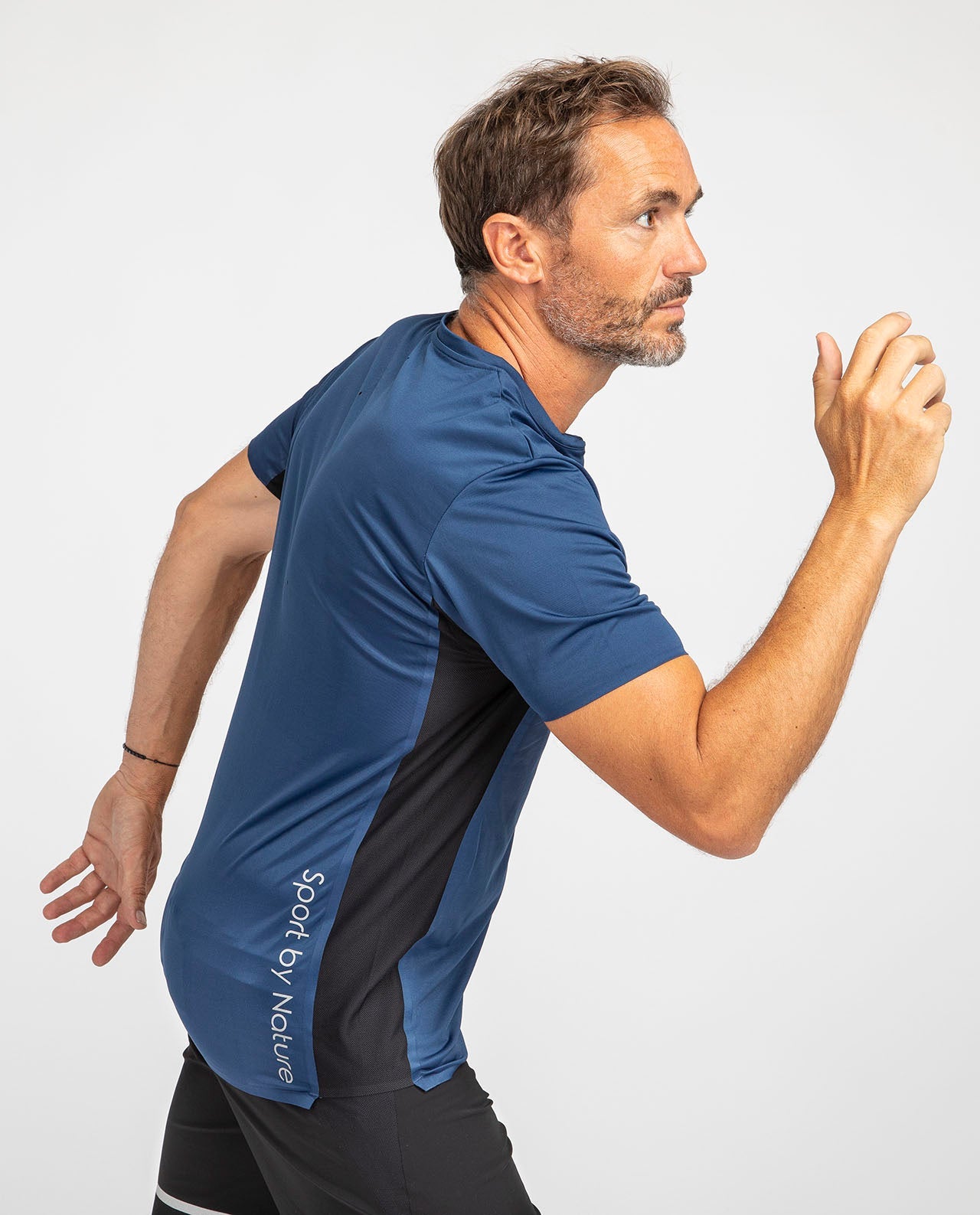 T-Shirt de sport recyclé à col zippé