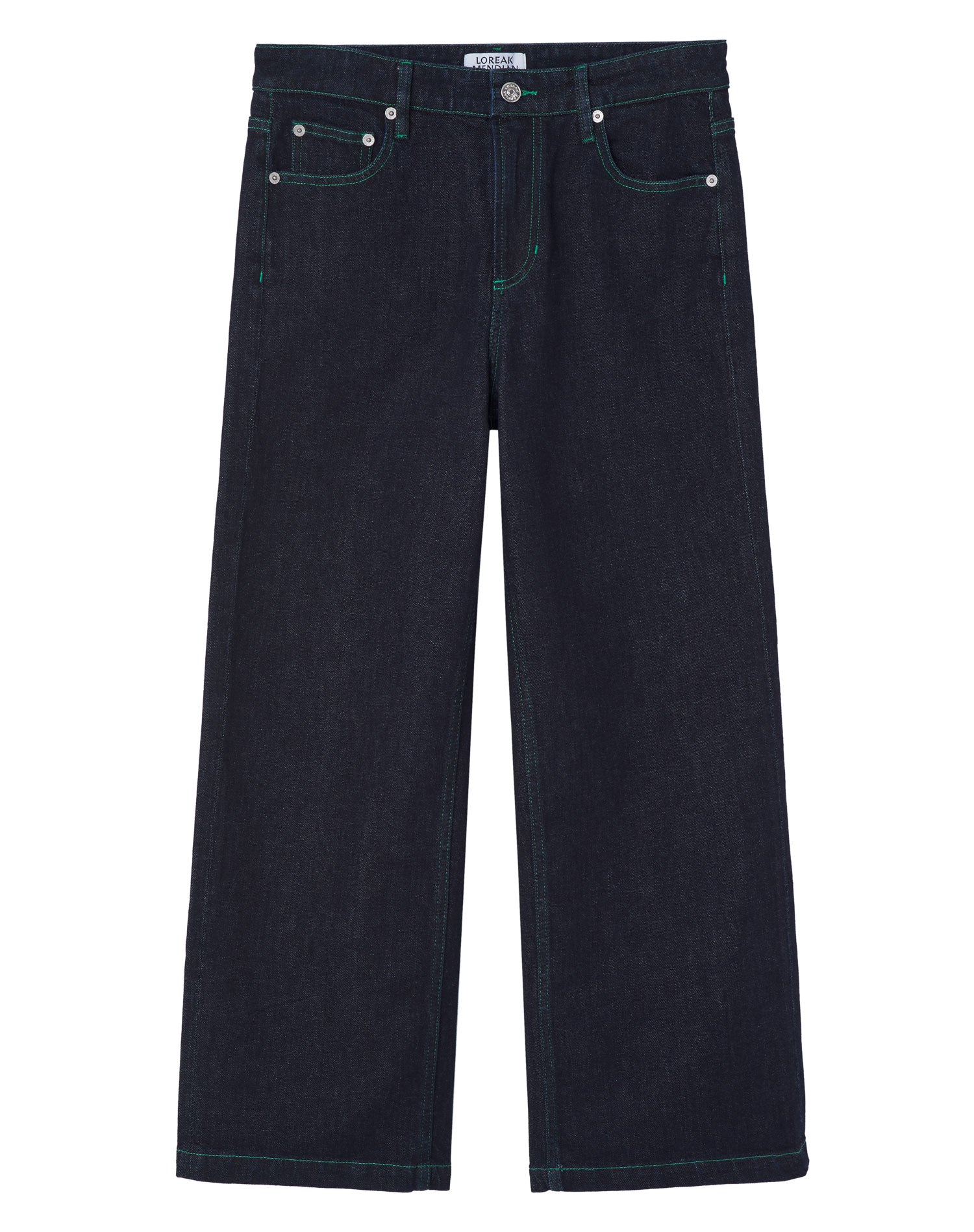 Marché Commun pantalon en denim en coton bio indigo Loreak Mendian