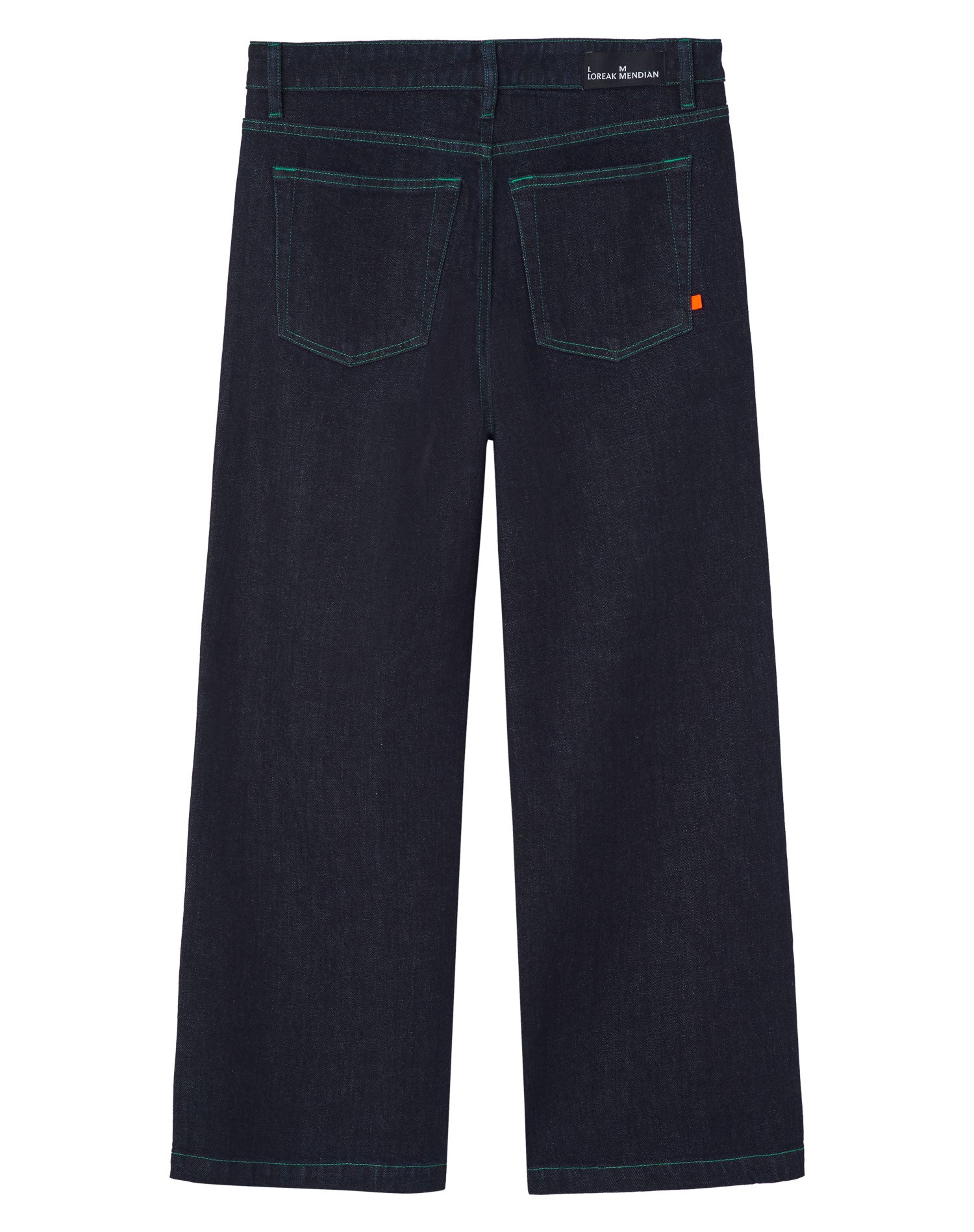 Marché Commun pantalon en denim en coton bio indigo Loreak Mendian