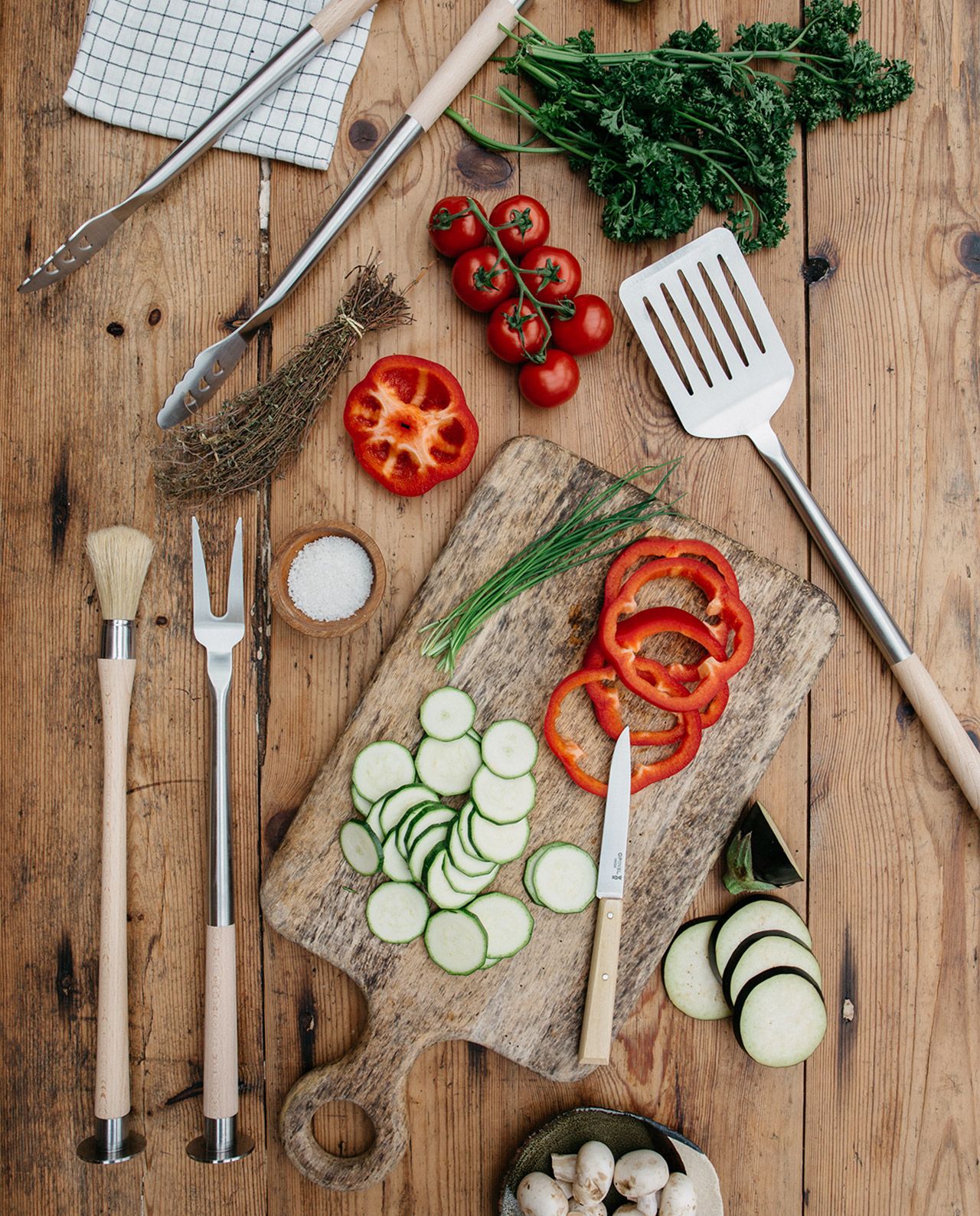 marché commun andrée jardin fourchette barbecue bois naturel écologique fabriquée en France cuisine jardin