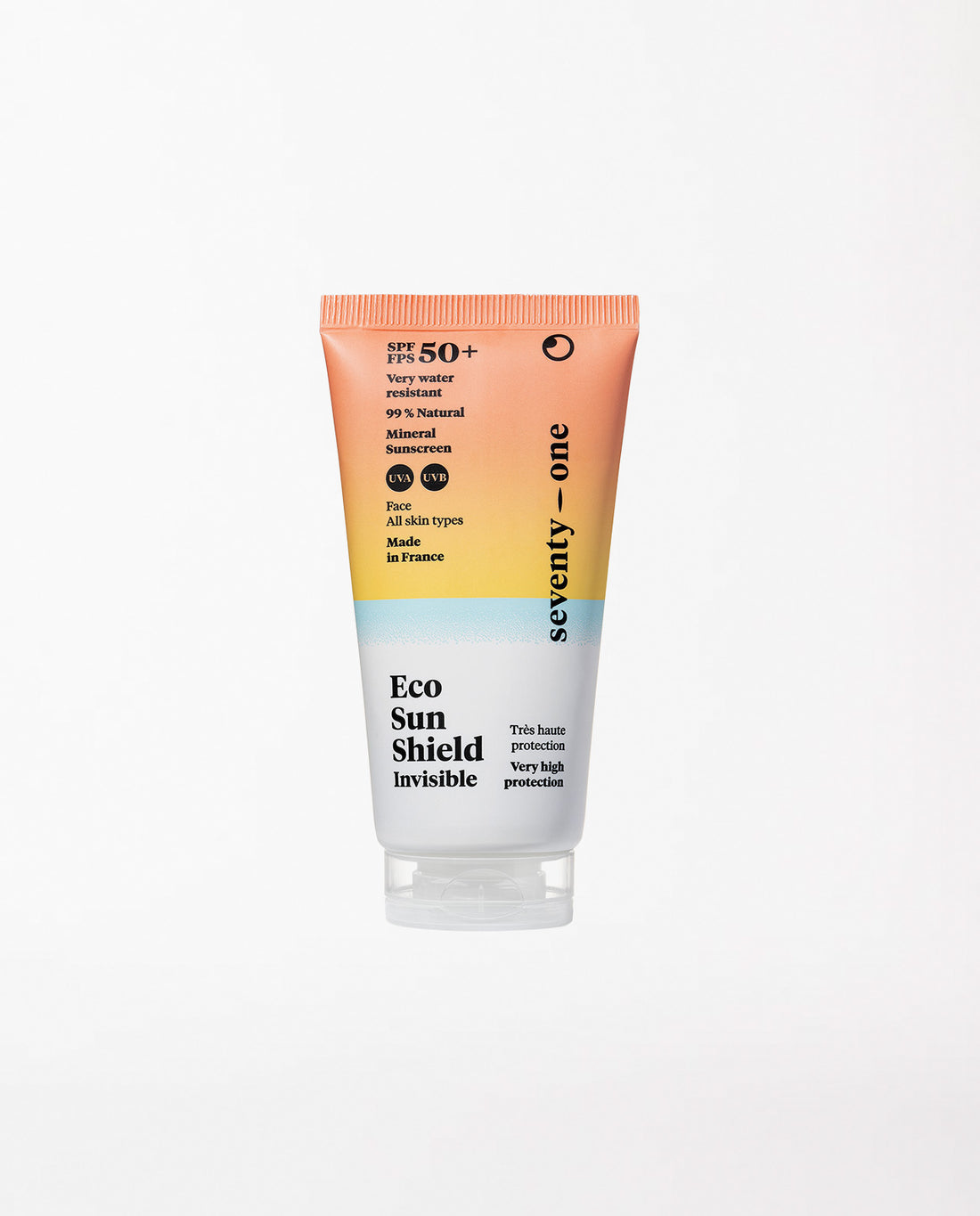 marché commun seventy one percent crème solaire protection visage SPF 50+ naturelle mad in france invisible 50ml