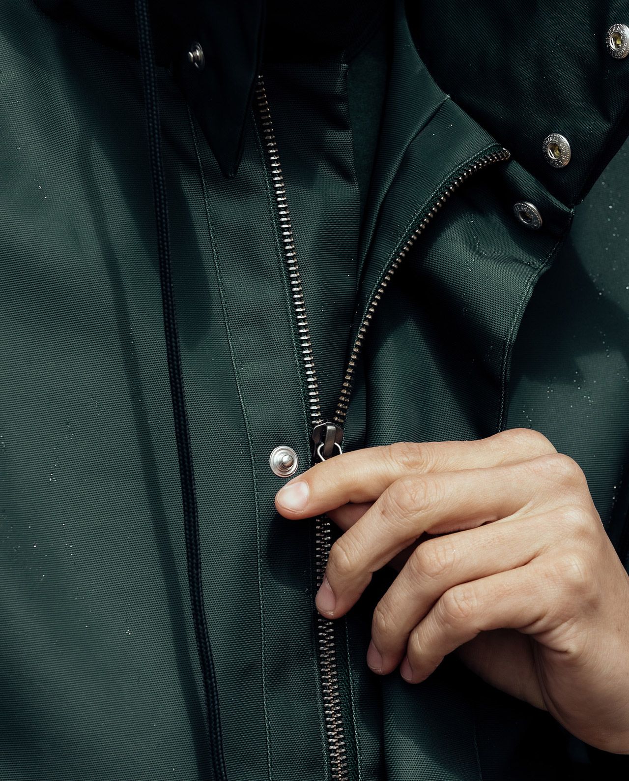 marché commun apnée swimwear parka homme imperméable coupe vent éco-responsable 100% recyclée vert