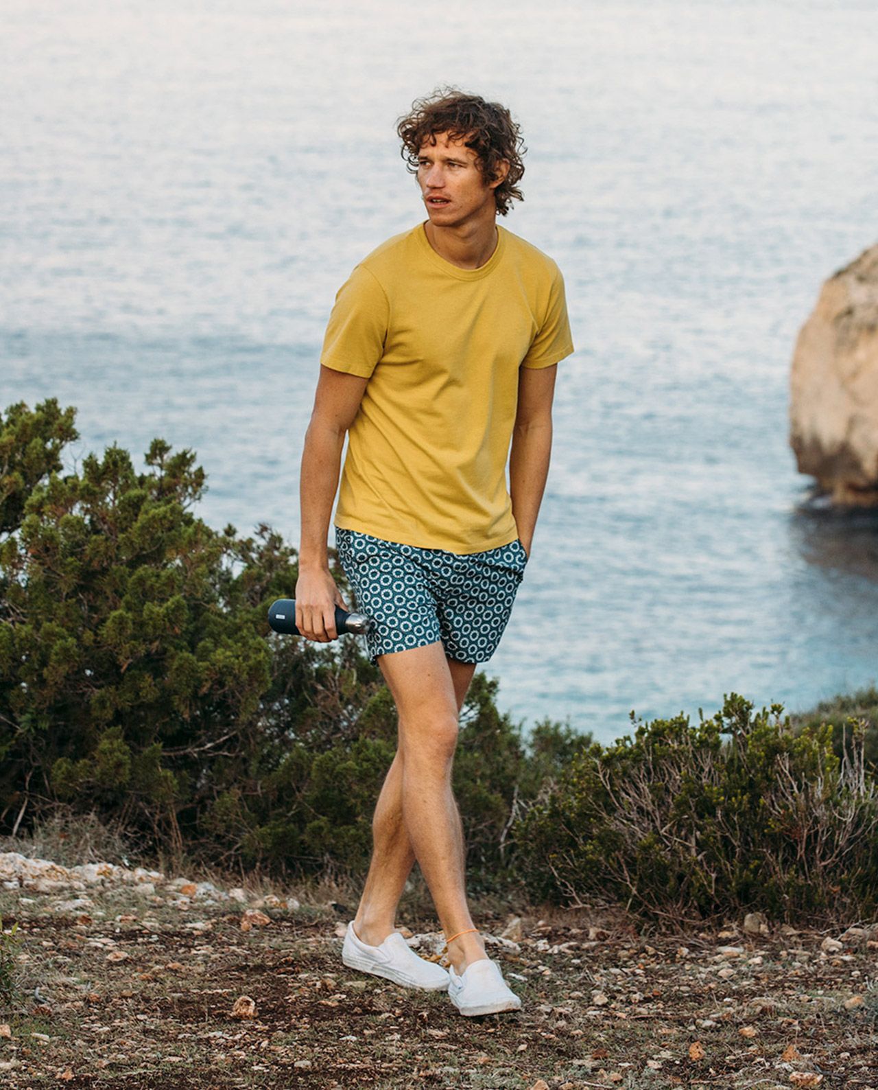 Marché Commun Apnee Swimwear Short de bain oursins vert imprimé recyclé