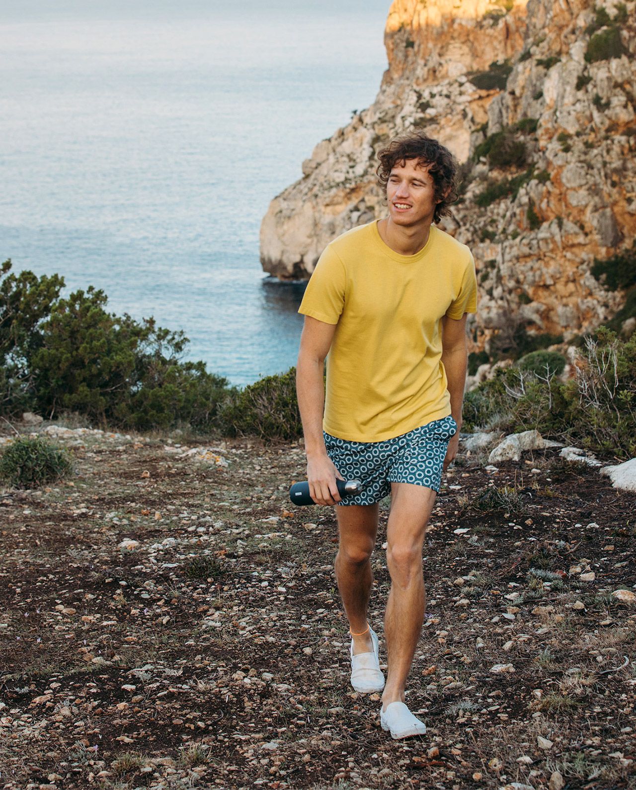 Marché Commun Apnee Swimwear Short de bain oursins vert imprimé recyclé