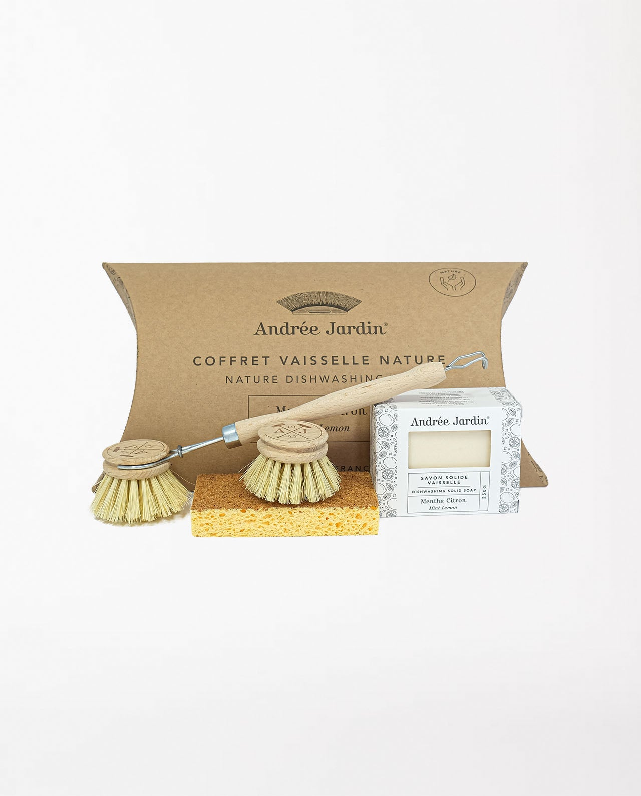 kit coffret vaisselle naturel solide zéro-déchet menthe citron