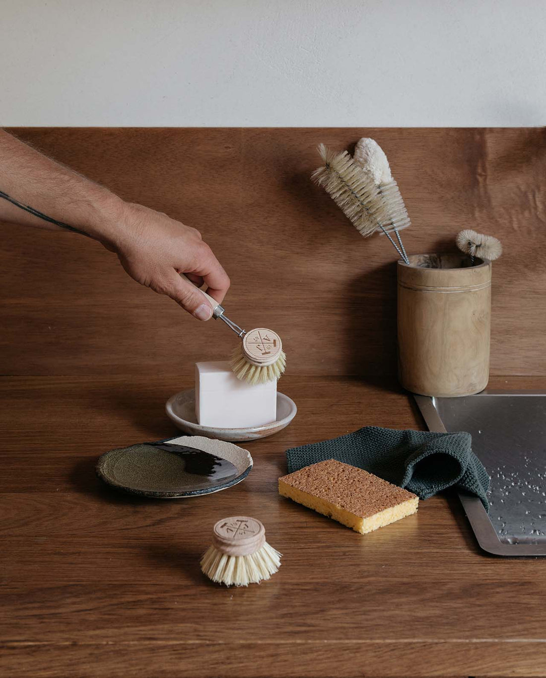 kit coffret vaisselle naturel solide zéro-déchet menthe citron