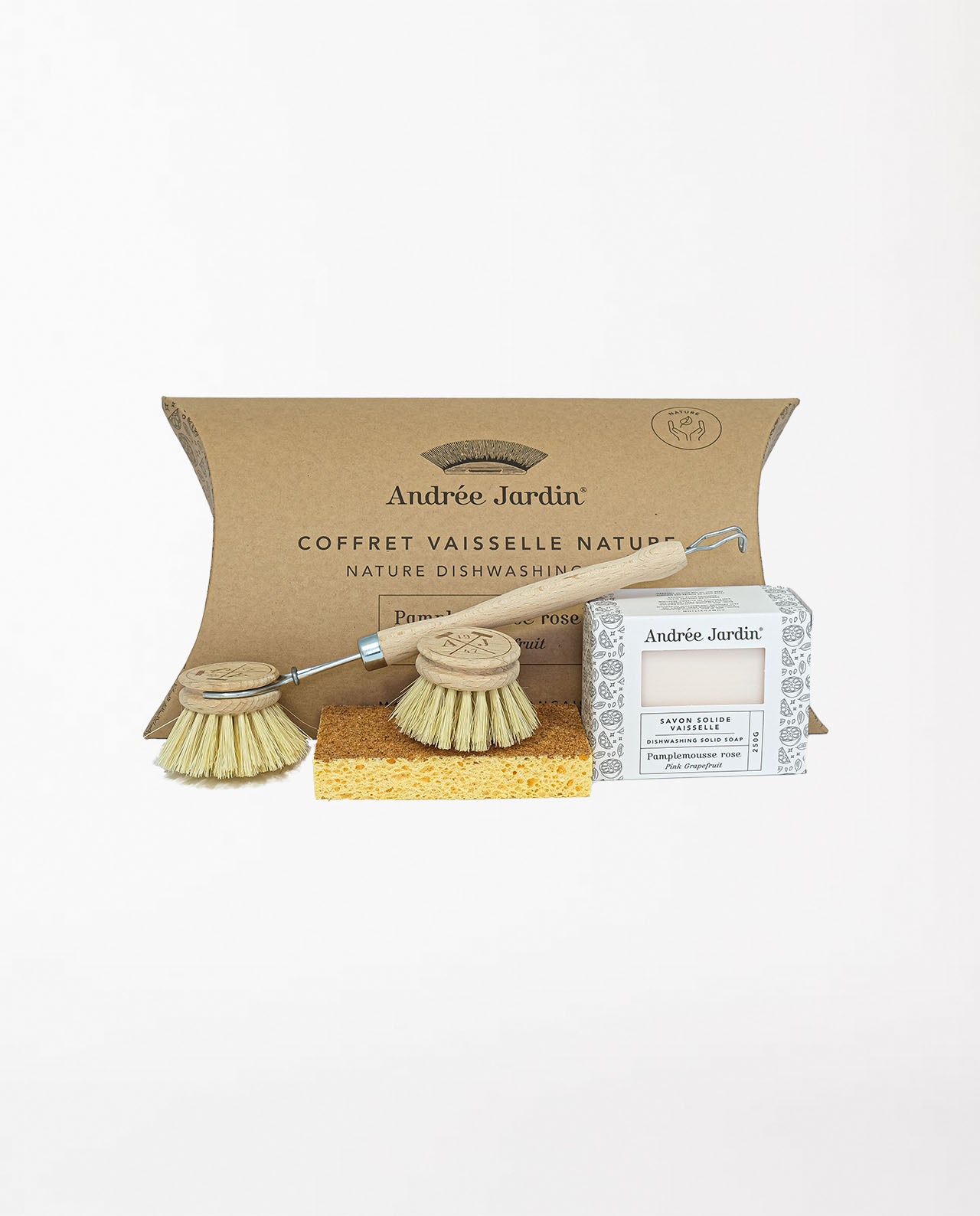 marché commun andrée jardin kit vaisselle zéro-déchet naturel pamplemousse rose