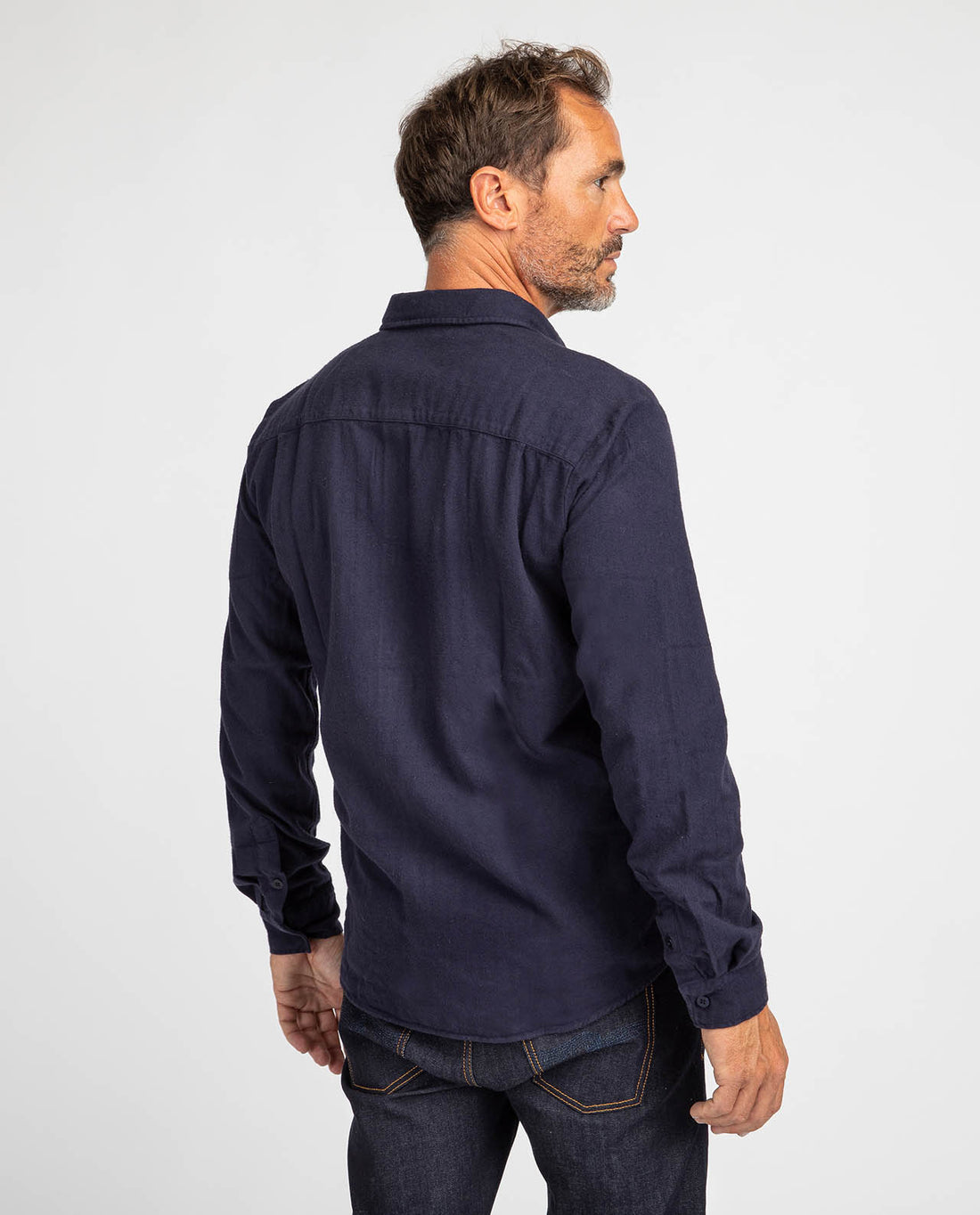 marché commun bask in the sun chemise homme éco-responsable bleu marine coton biologique naturel