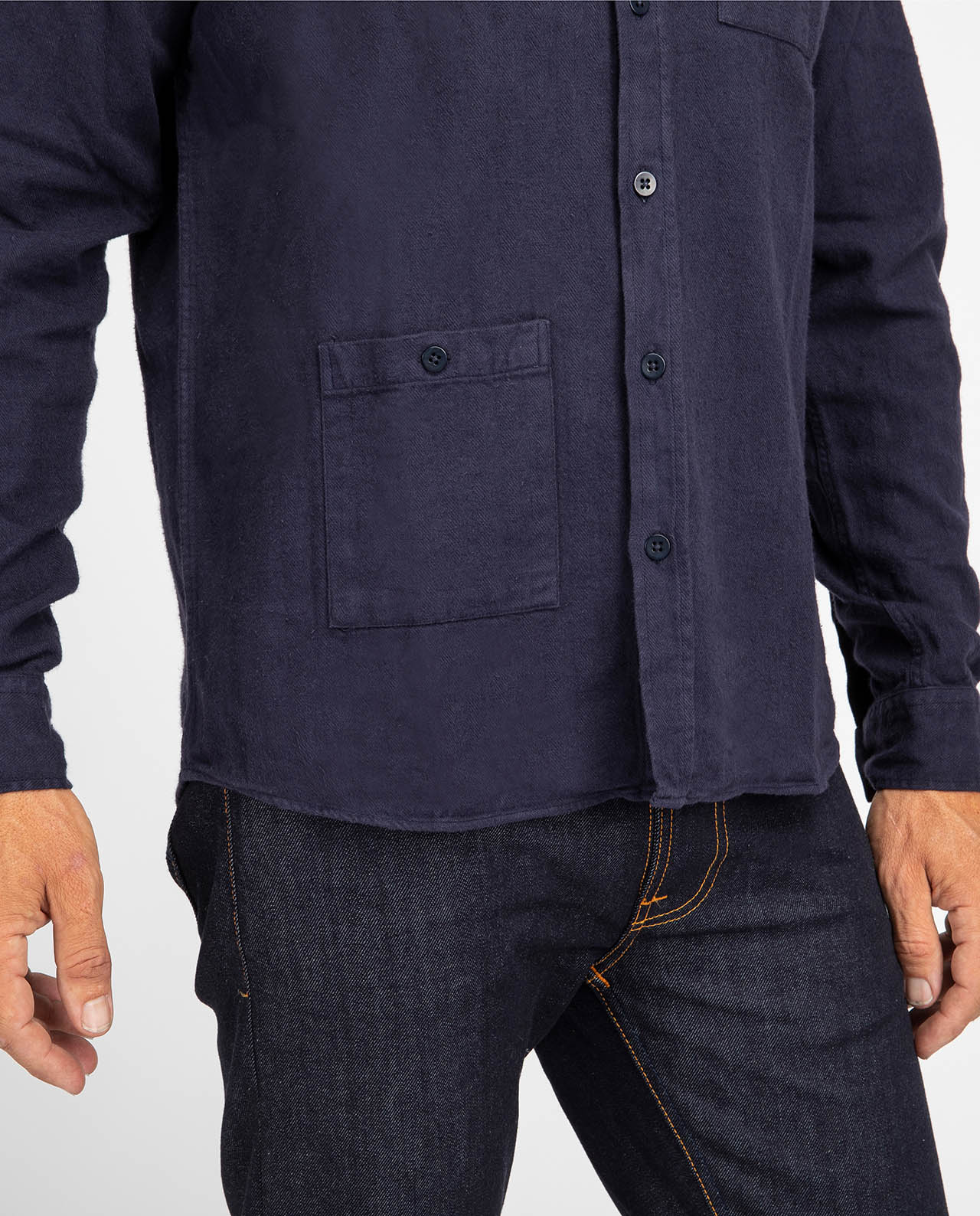 marché commun bask in the sun chemise homme éco-responsable bleu marine coton biologique naturel