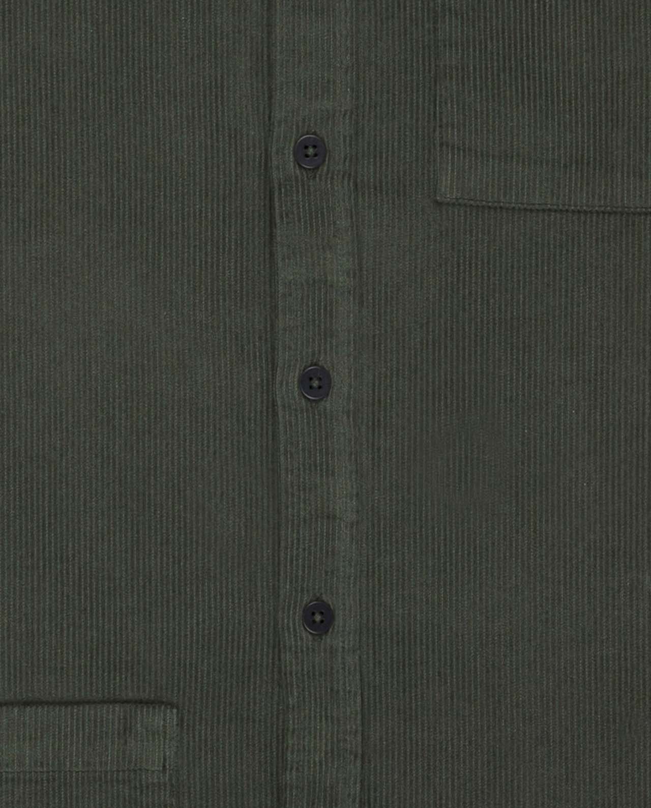 marché commun bask in the sun chemise velours côtelé homme vert fôret éthique