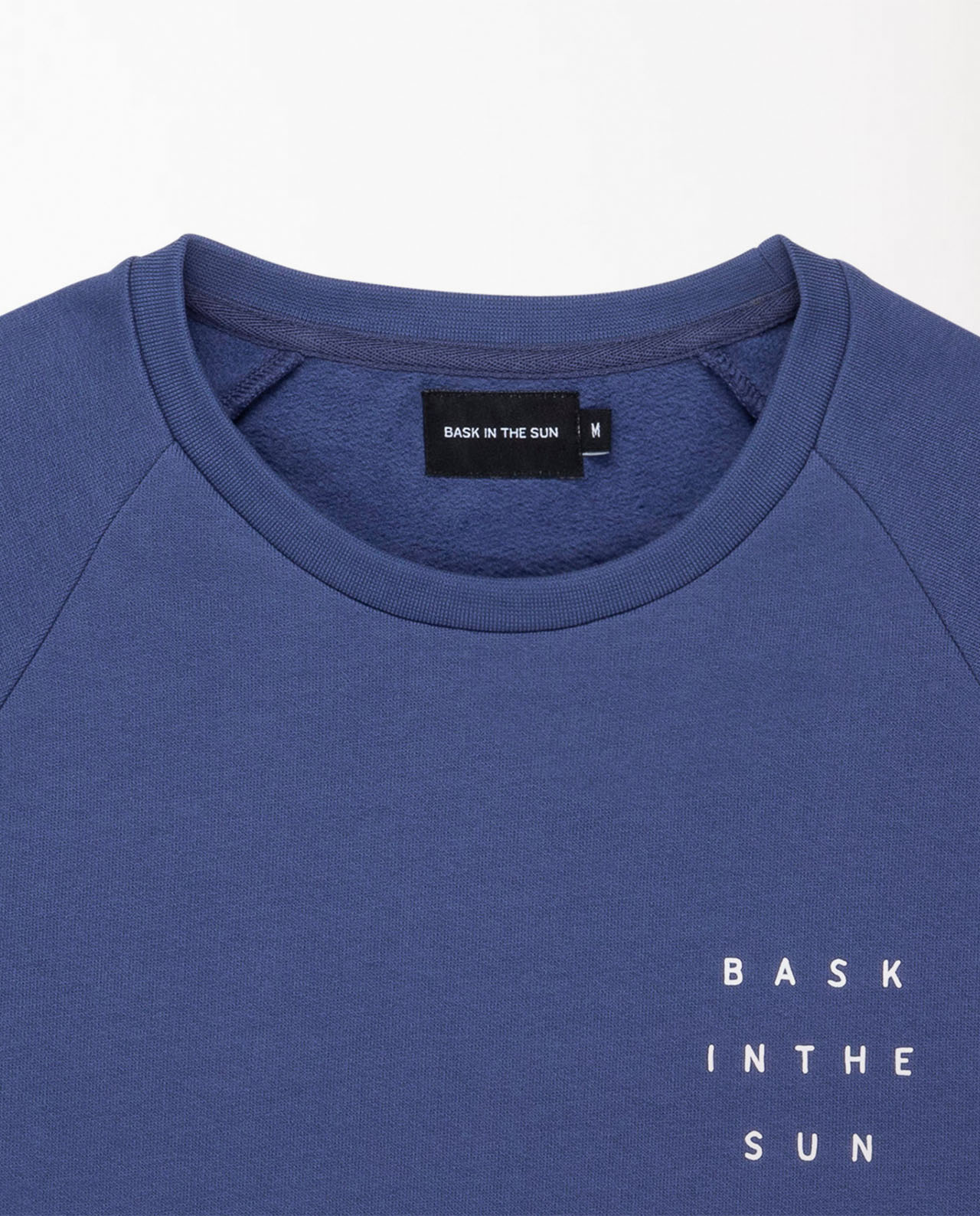 marché commun bask in the sun sweatshirt coton biologique homme bleu imprimé éco-responsable