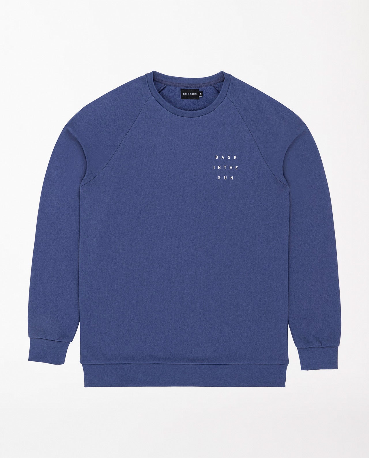 marché commun bask in the sun sweatshirt coton biologique homme bleu imprimé éco-responsable